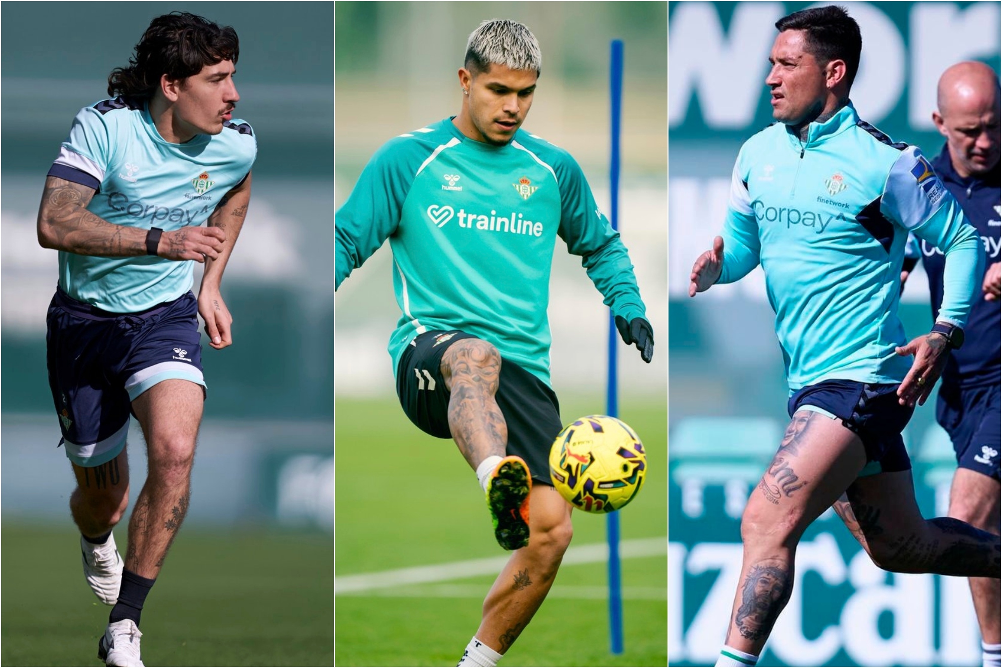 Cucho, Chimy y Bellerín vuelven al césped