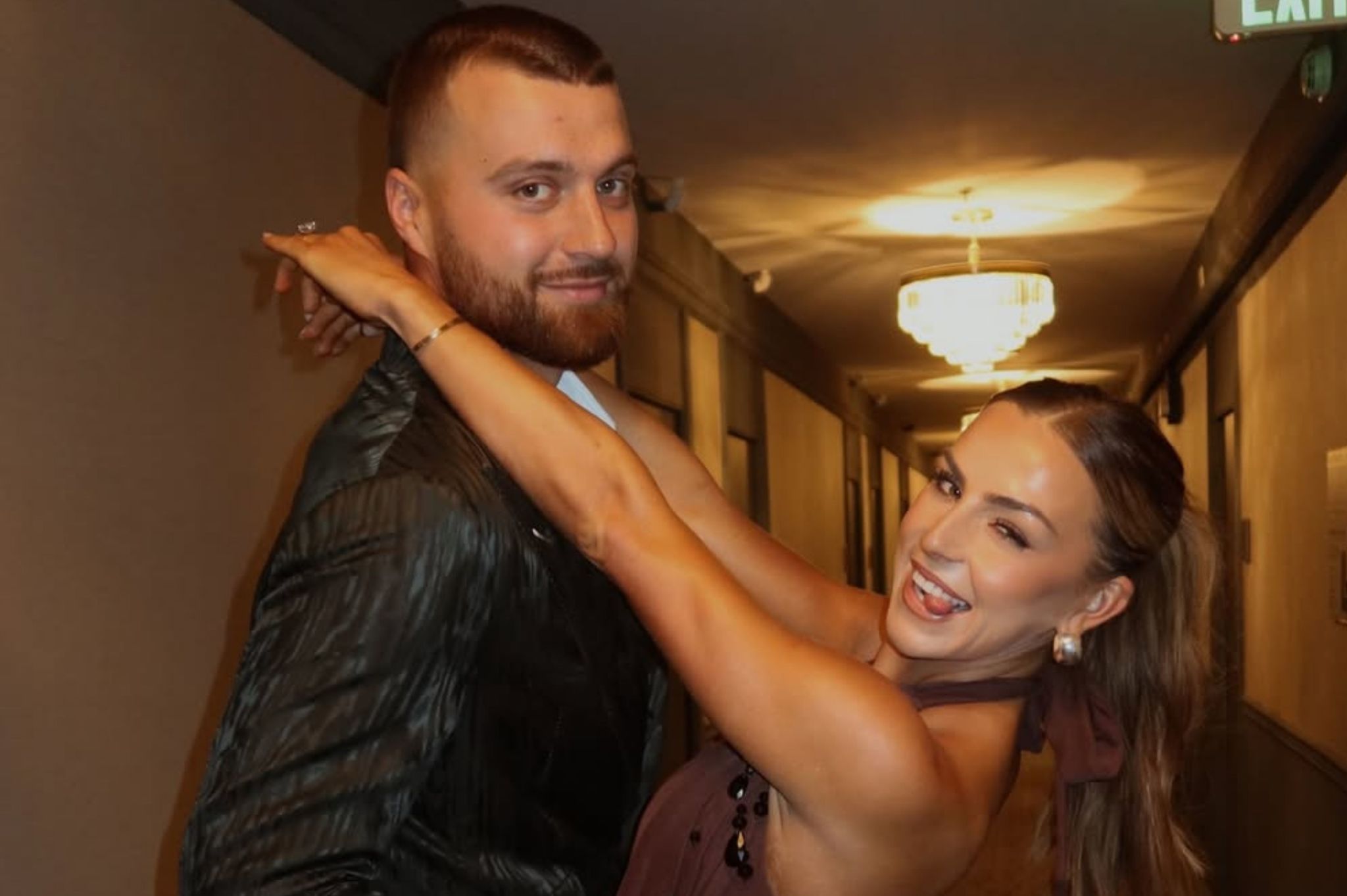 Haley Cavinder shares a moment with Jake Ferguson