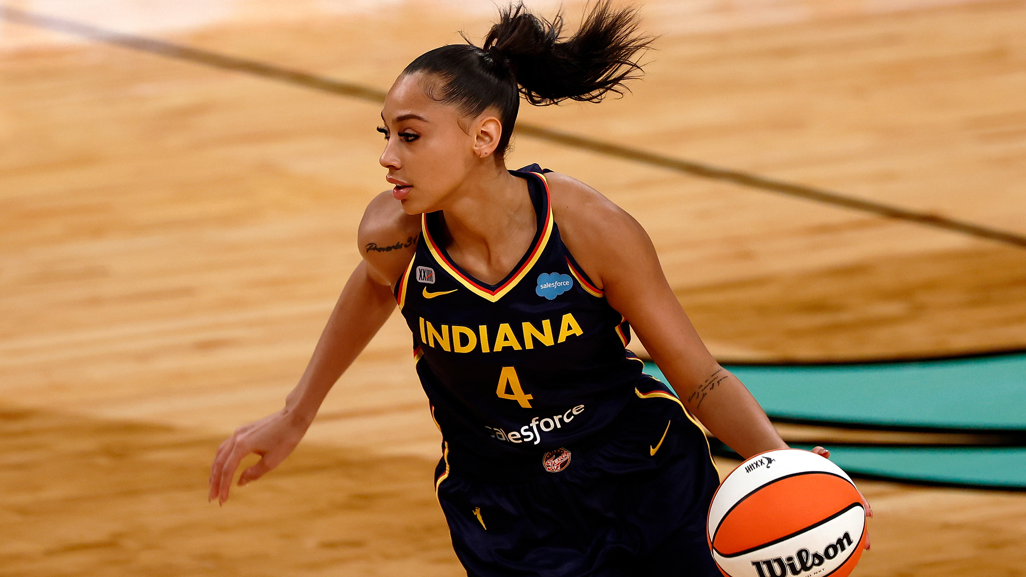 Kysre Gondrezick in her playing days with Indiana.