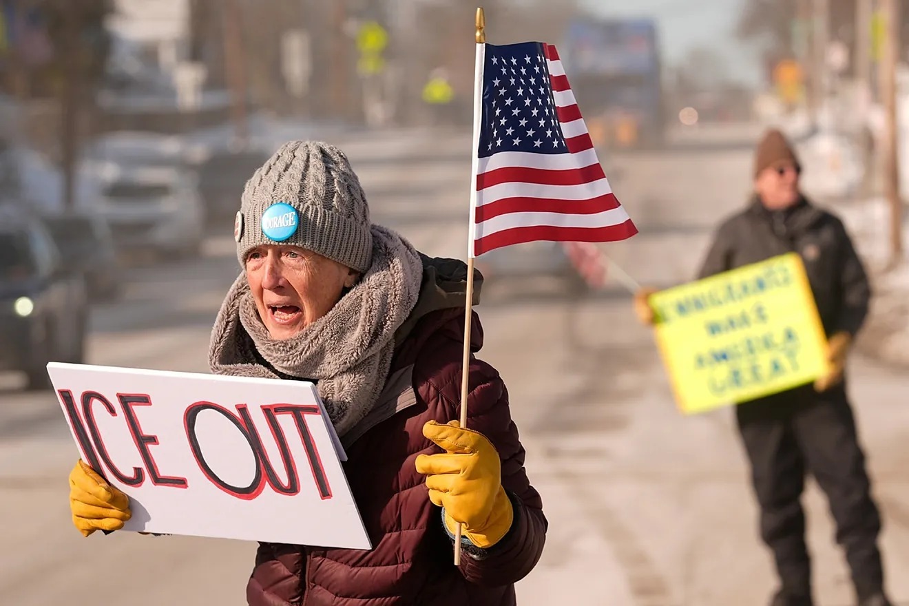 Protest against ICE in Los Angeles.