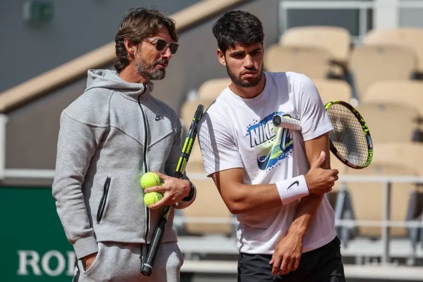 Juan Carlos Ferrero and Carlos Alcaraz.