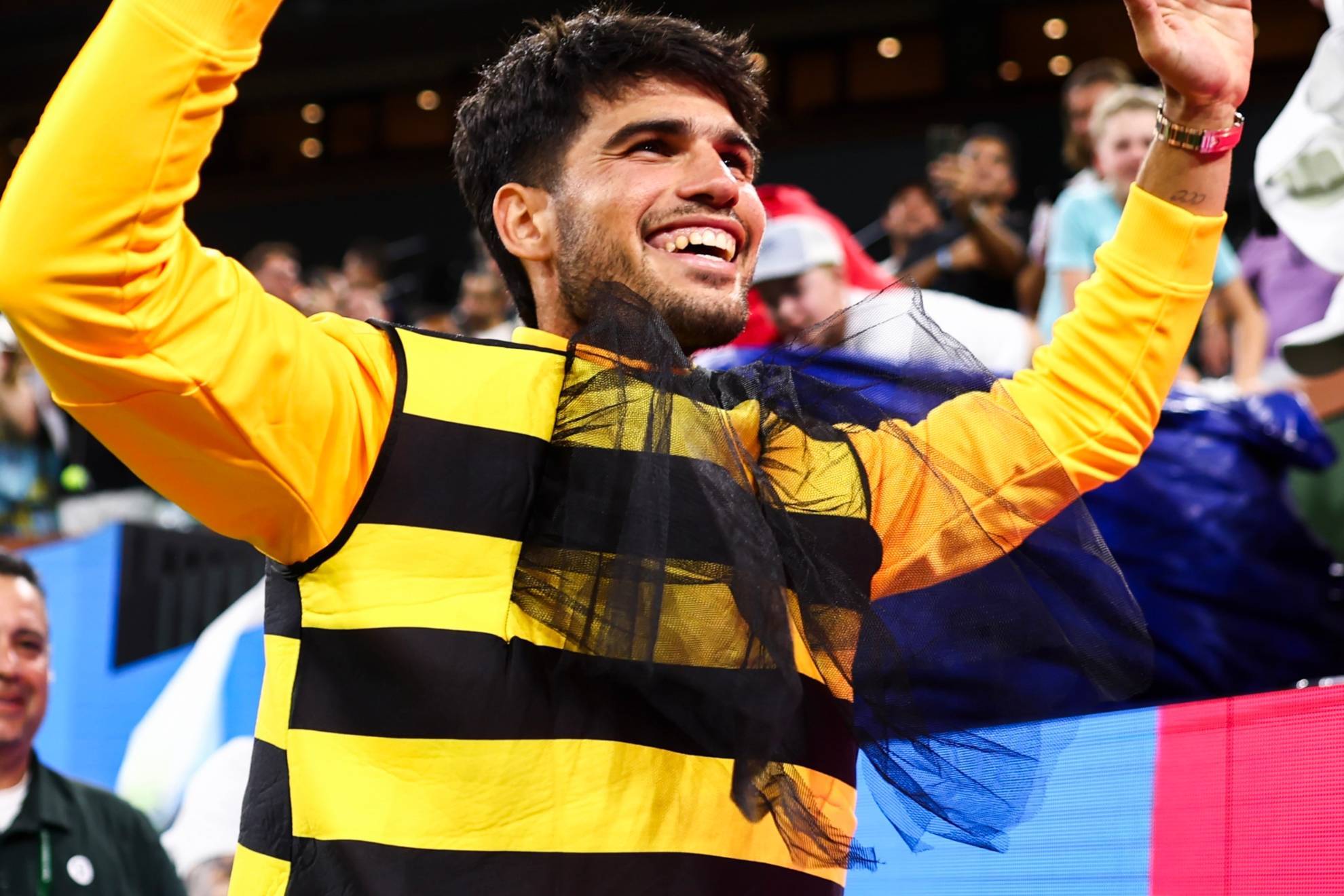 Alcaraz dresses up as a bee in Indian Wells: I had to do it for them
