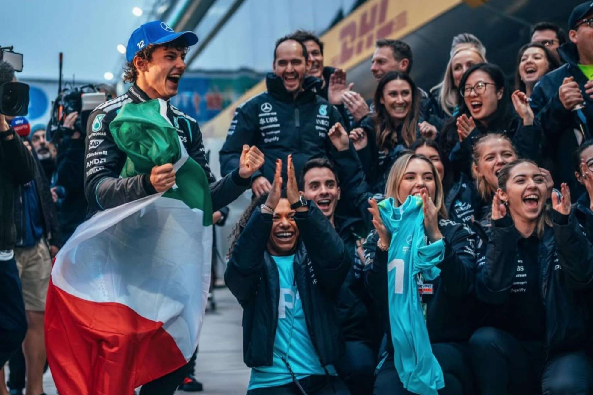 Antonellis victory also ended a 20-year wait for an Italian Formula 1 race winner