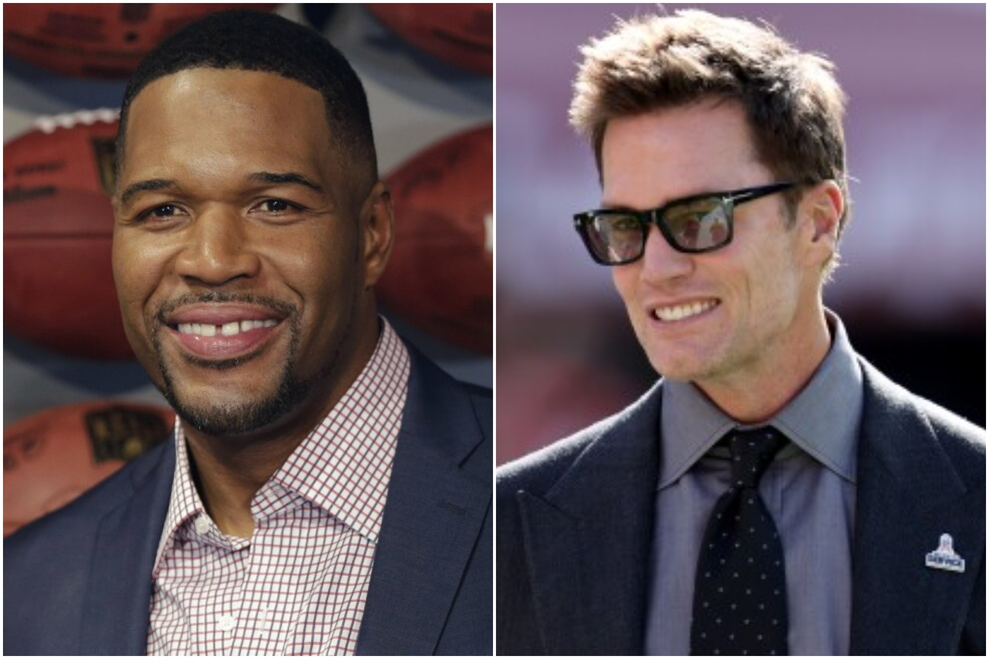 Michael Strahan and Tom Brady