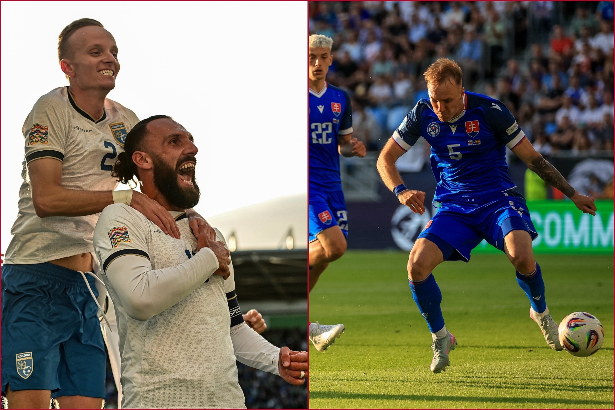 Collage de Eslovaquia y Kosovo.