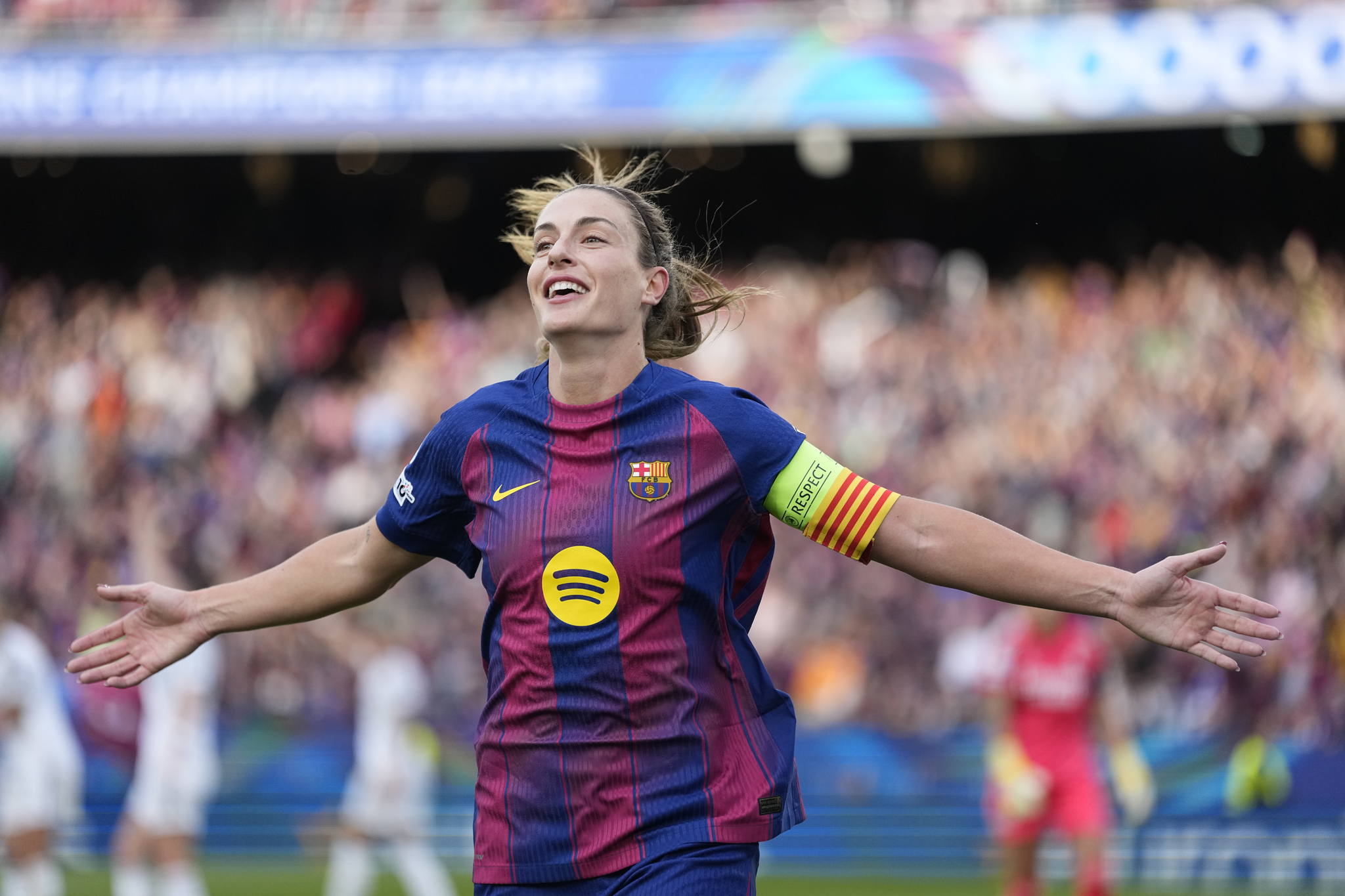 Alexia celebra su gol ante el Madrid