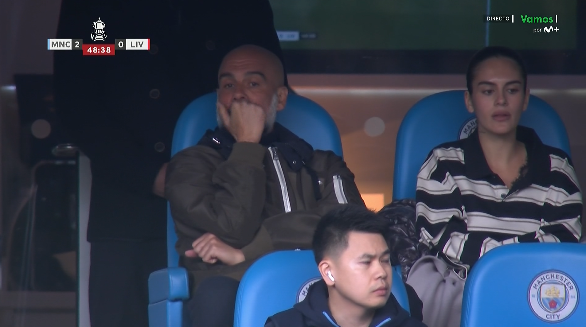 Nervioso Guardiola, que no lo ve claro a pesar del 2-0