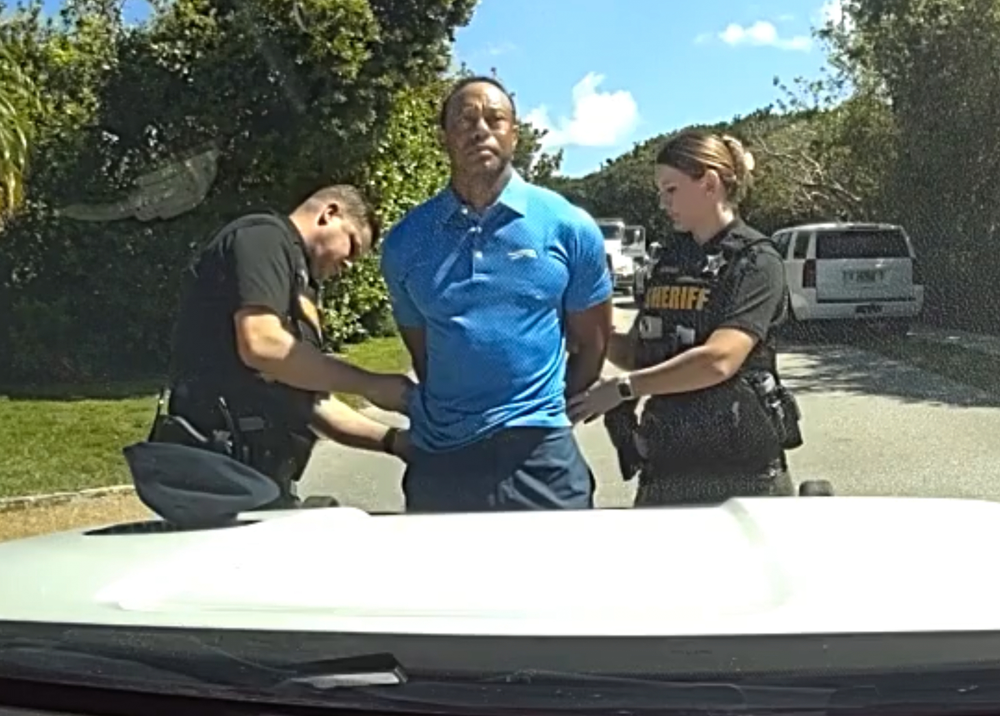 Tiger Woods being arrested
