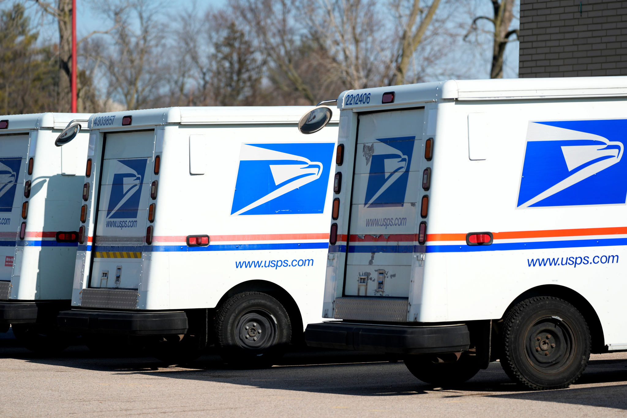 USPS trucks.