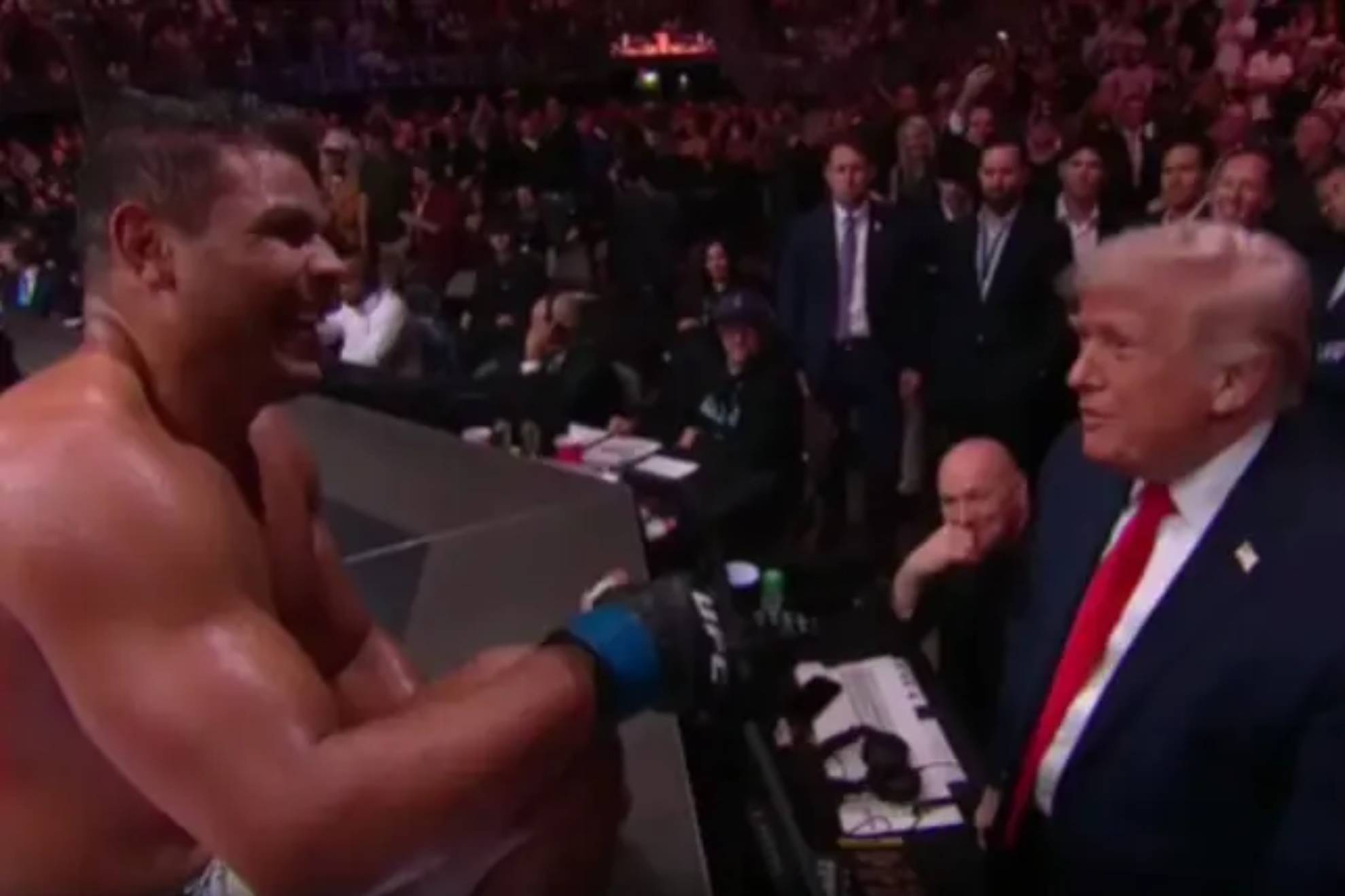 The surreal moment between Donald Trump and Brazilian Paulo Costa: Youre too handsome to be a fighter