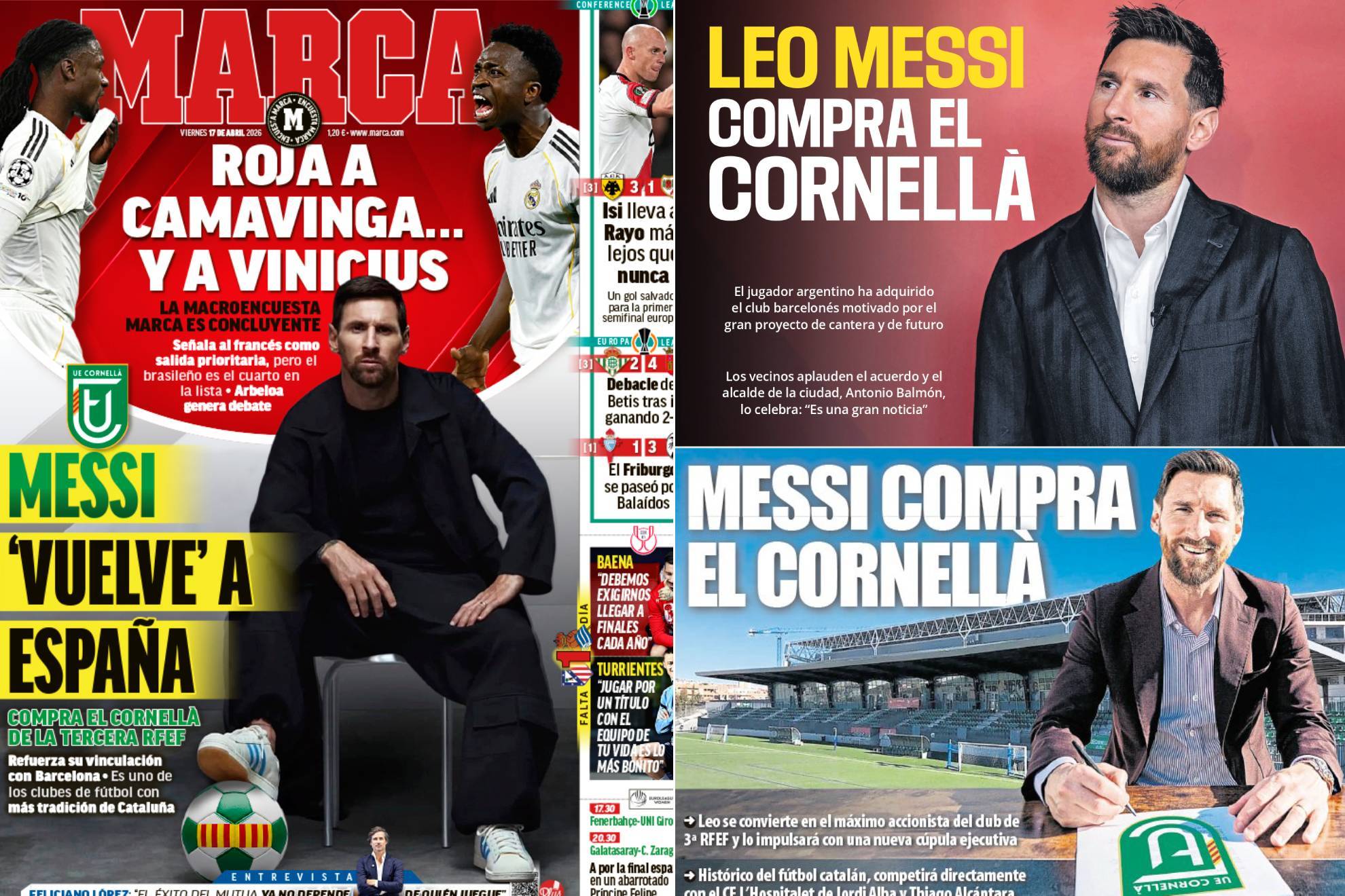 Messi y su compra del Cornell�, protagonista en las portadas