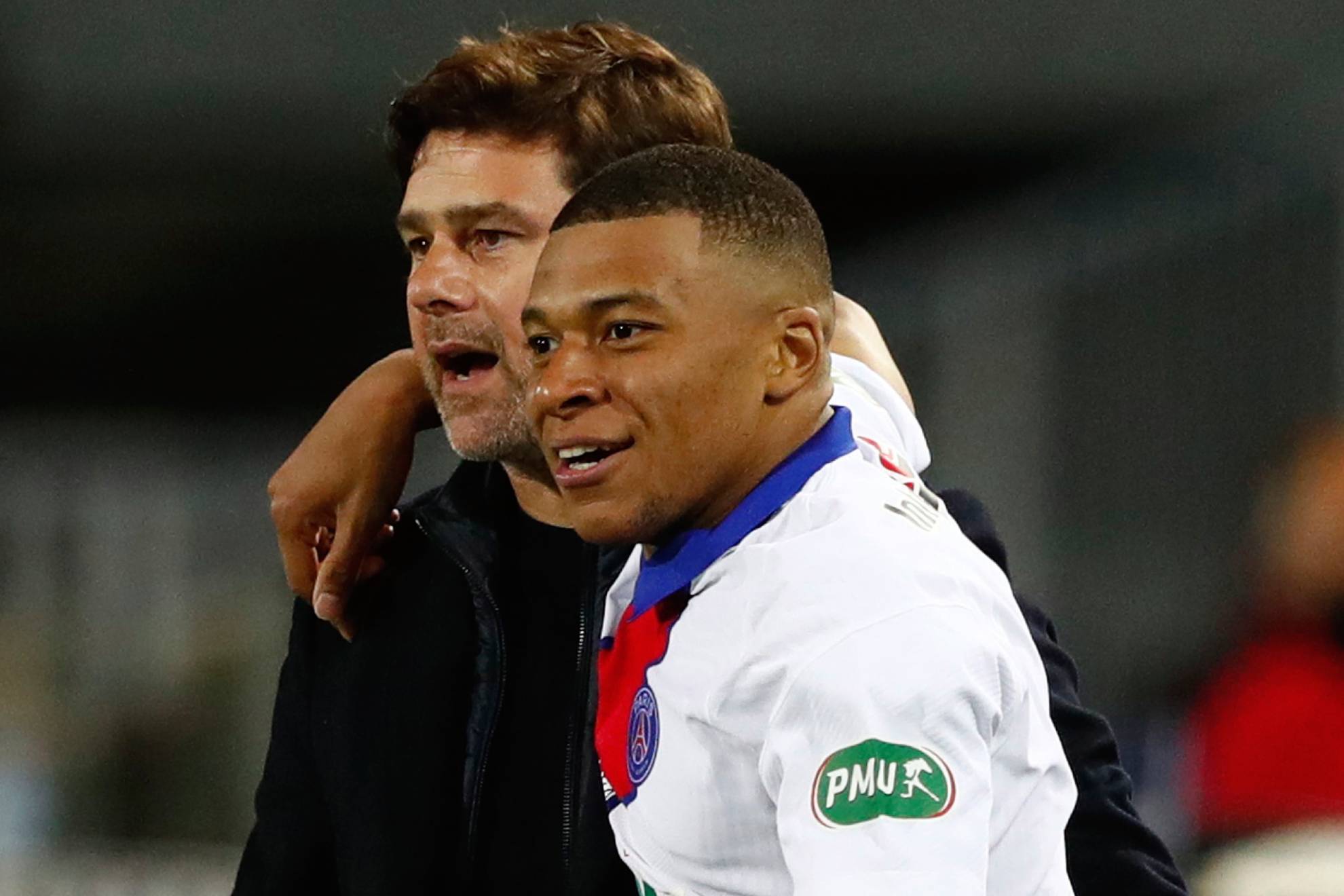 Mauricio Pochettino and Mbapp�.