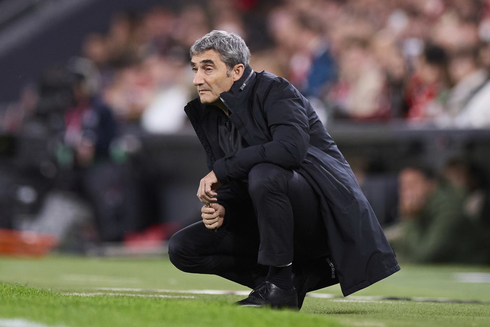 Ernesto Valverde, durante un partido del Athletic.