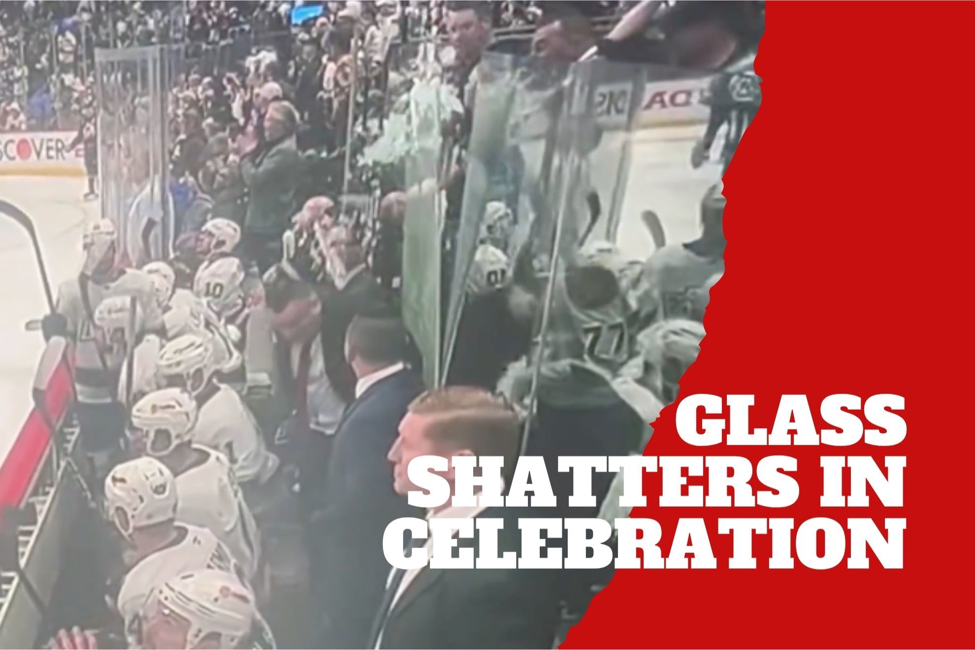 Celebration turns chaotic as glass shatters during Kings vs Avs
