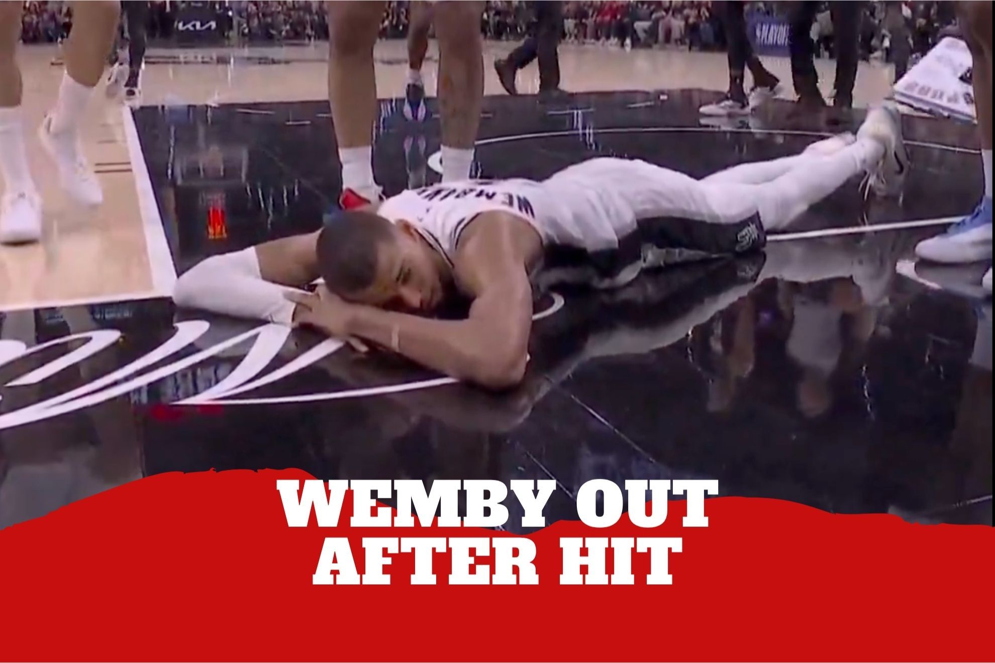 Wembanyama exits game after scary head impact