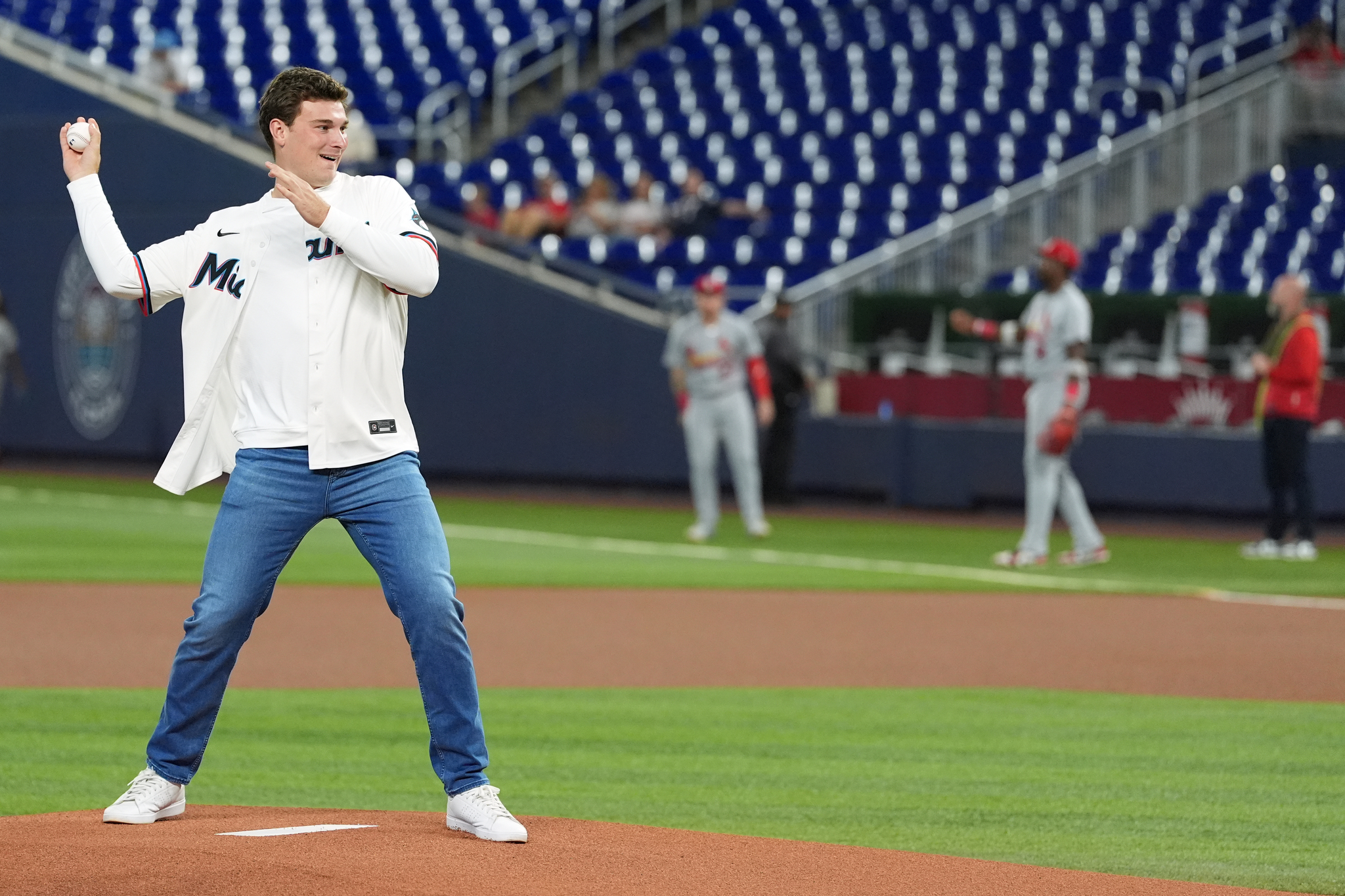 The NFL star on Trump's cabinet would pick Fernando Mendoza with the first overall pick in the draft