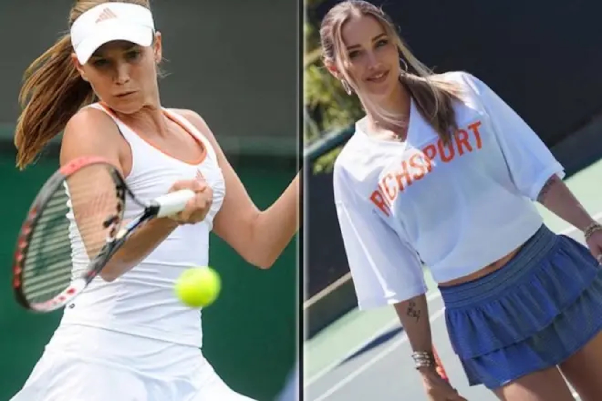 The first active professional tennis player to pose for Playboy divorces: 