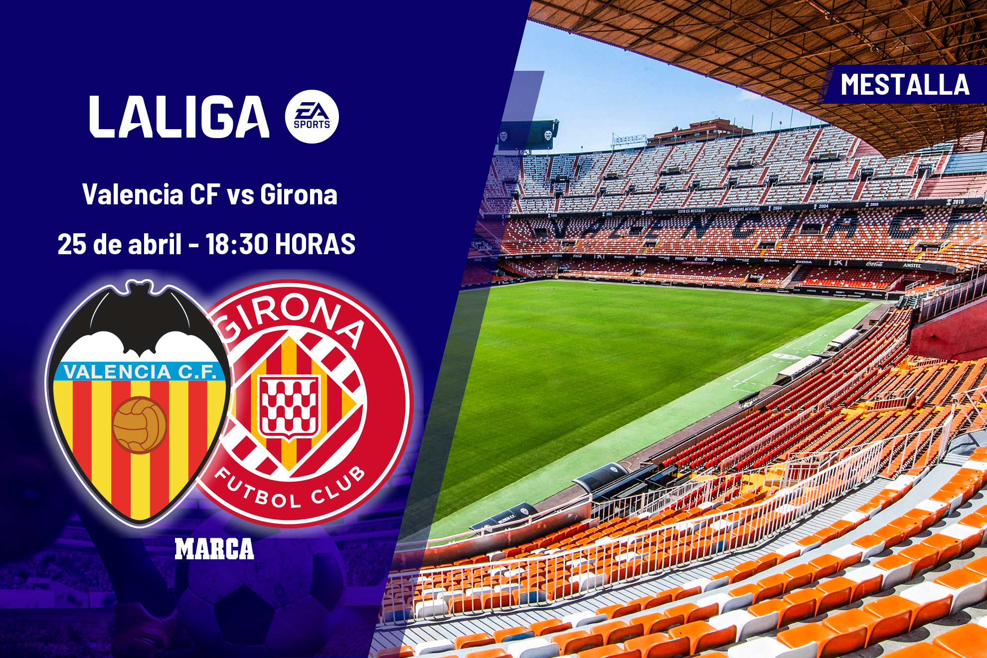 Valencia - Girona: horario, dónde ver en TV y canal del partido de LaLiga EA Sports
