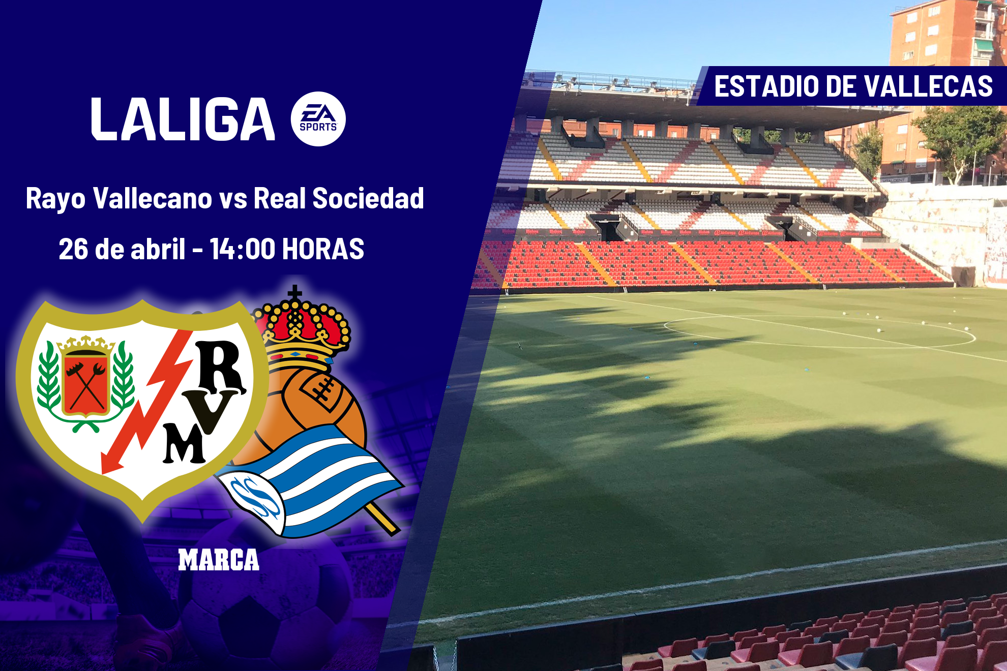 Rayo Vallecano - Real Sociedad: horario, dónde ver hoy en TV y canal del partido de LaLiga EA Sports