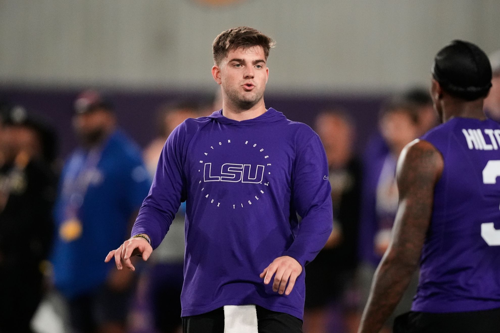 Garrett Nussmeier's arrival with the Chiefs could create a family conflict: his sister is dating a Patriots sta