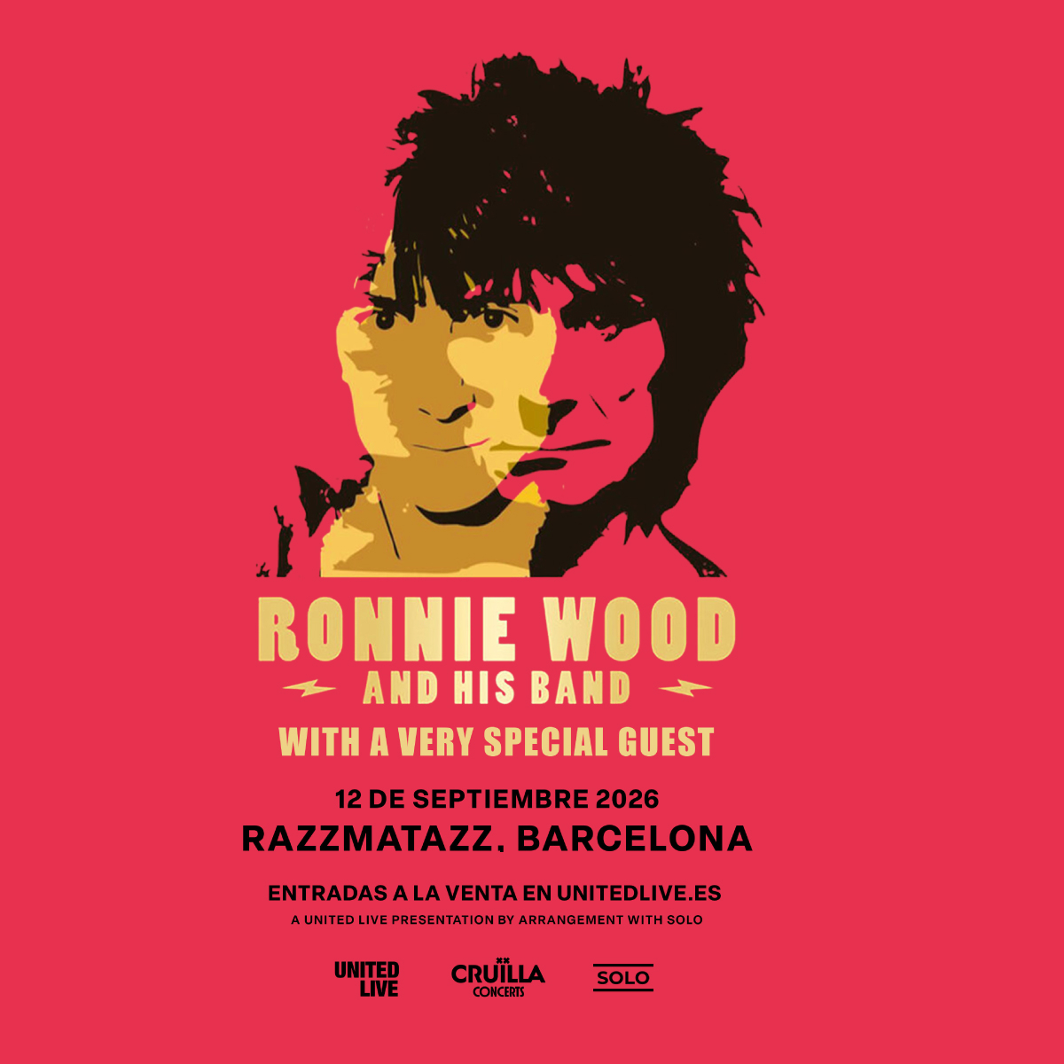Ronnie Wood, The Rolling Stones, ofrecerá un concierto exclusivo en Barcelona