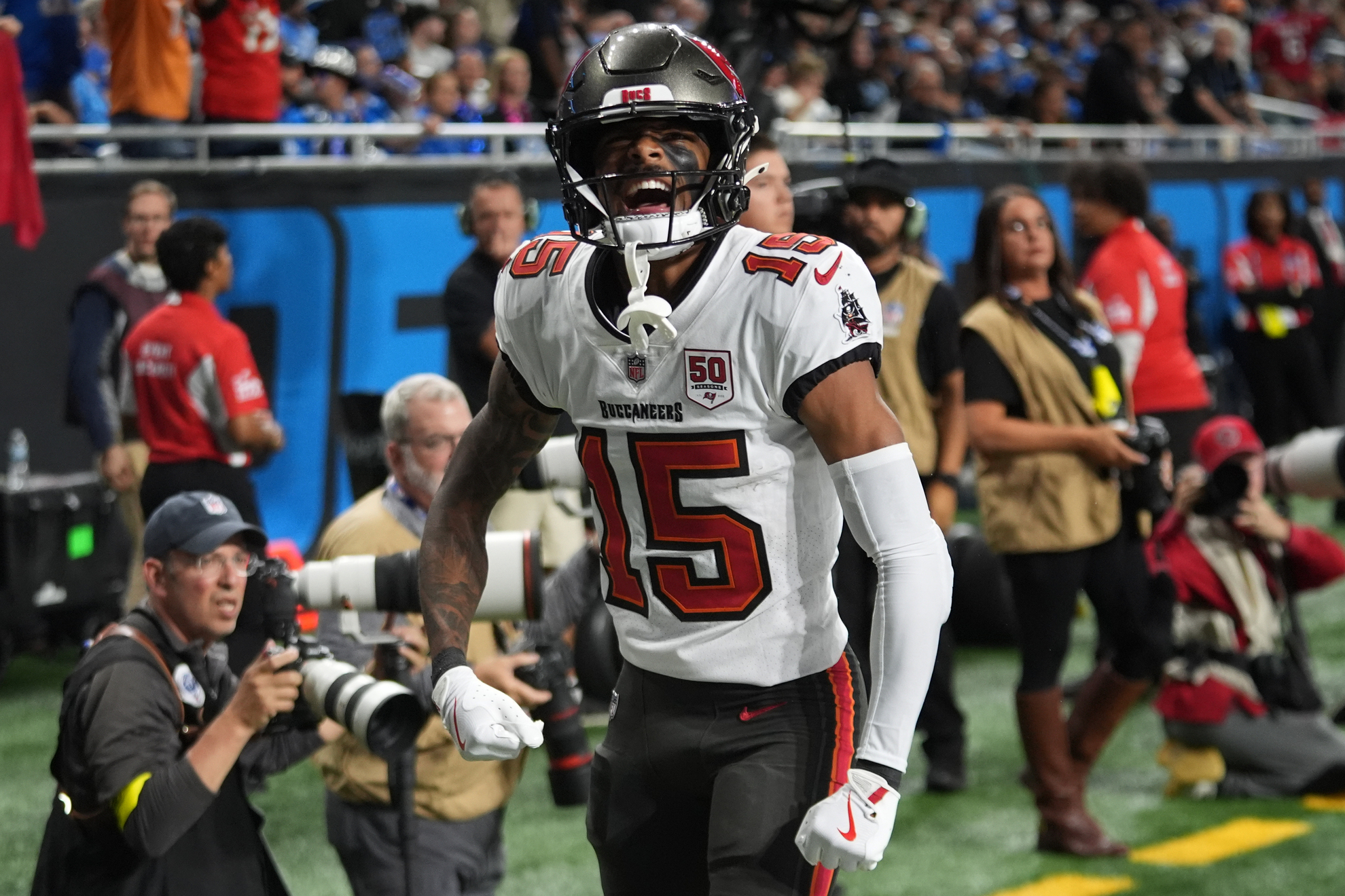 Buccaneers star Tez Johnson moves on after fiancée's shocking cheating claims