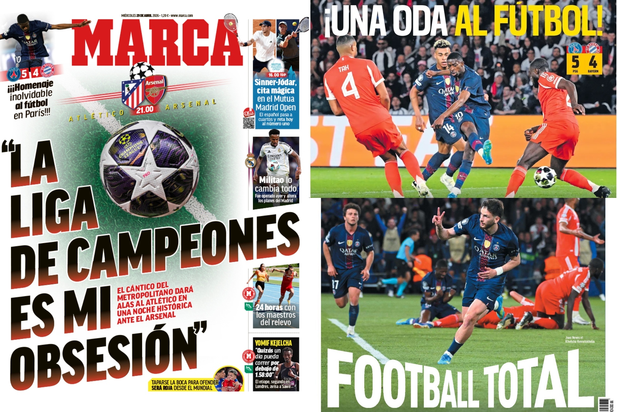Las portadas del d�a: homenaje inolvidable, f�tbol total...