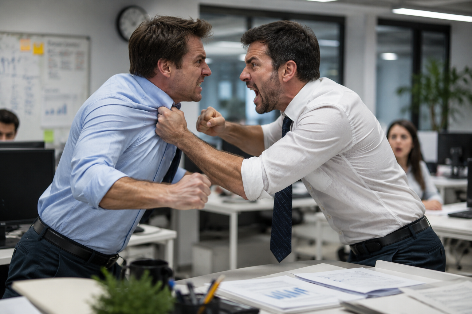 El Estatuto de los Trabajadores lo confirma: si dos empleados se pelean pueden ser despedidos de inmediato sin derecho a indemnización ni a salarios de tramitación