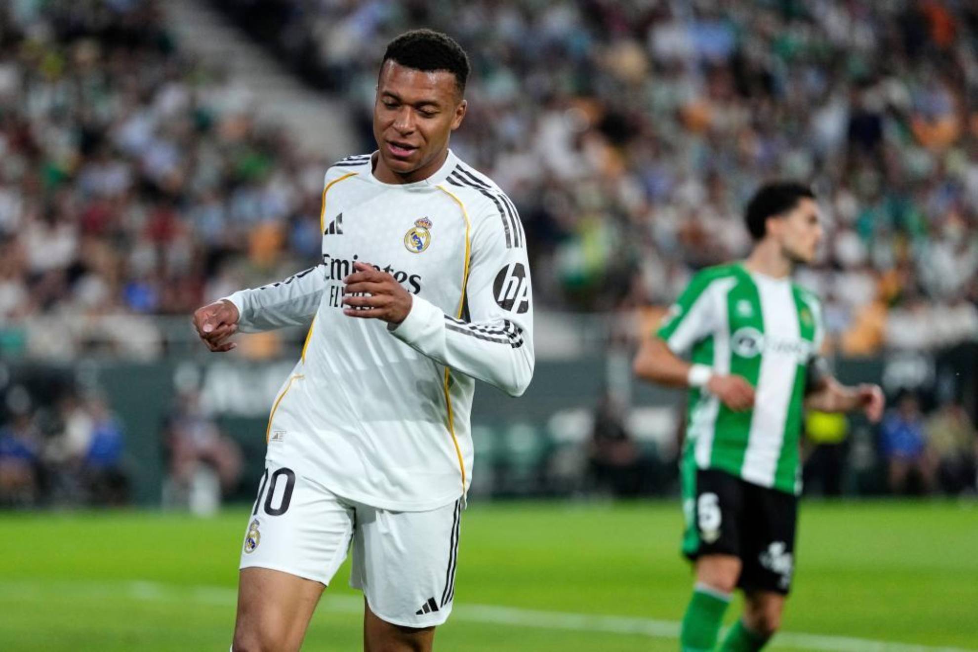 Mbapp�, en un partido de esta temporada del Real Madrid.