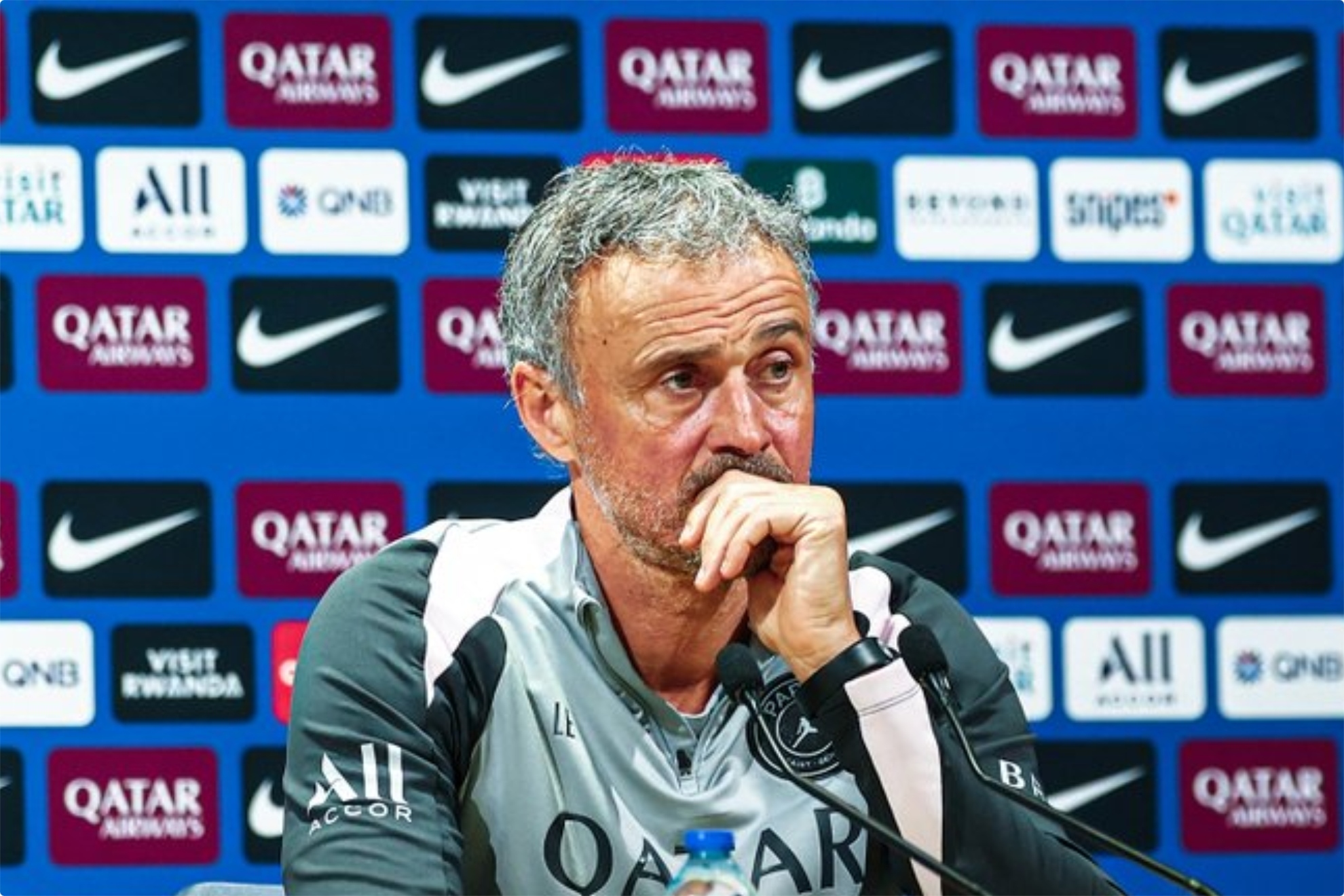 Luis Enrique, en rueda de prensa.