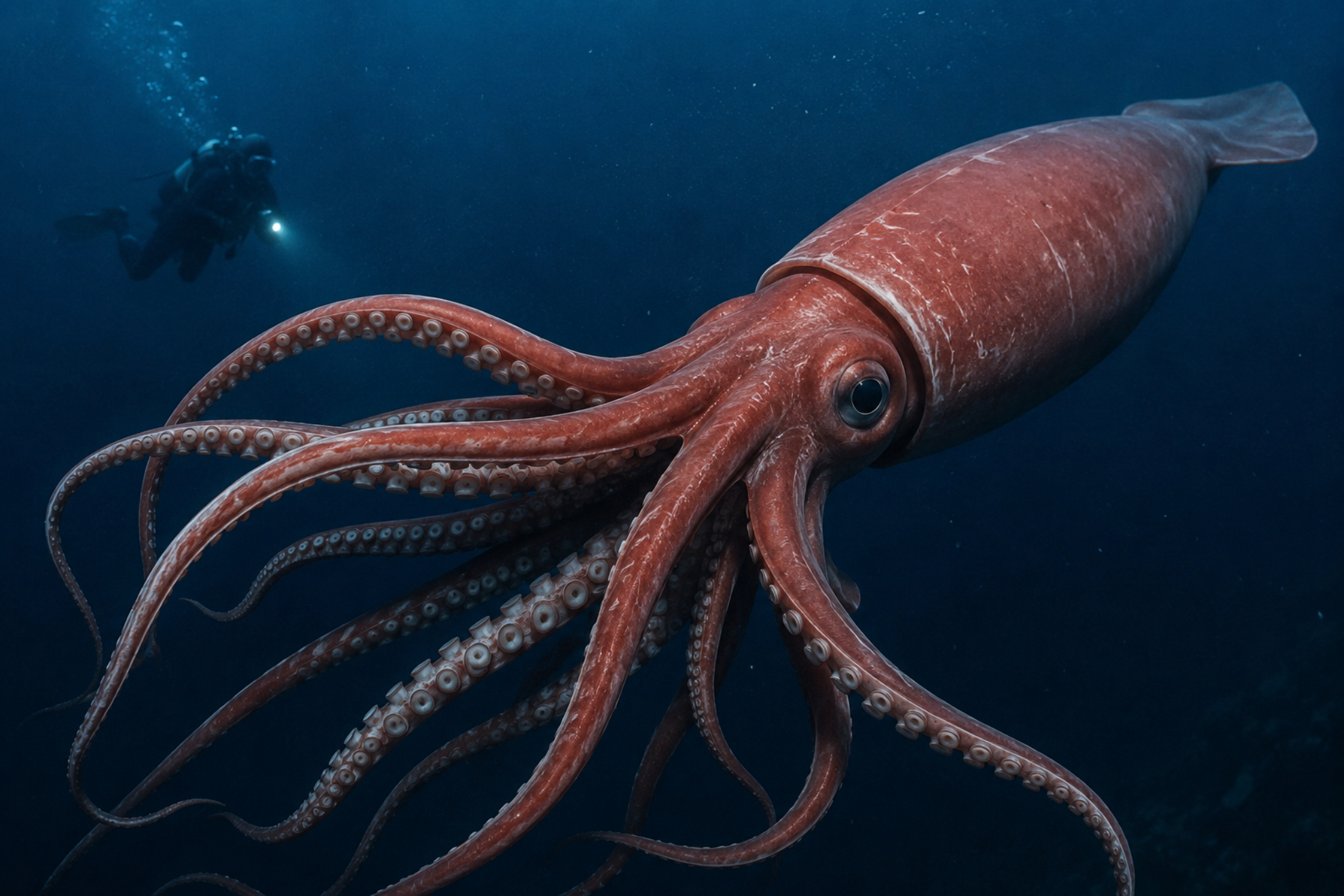 El mundo animal contiene la respiración: el hallazgo de un calamar gigante destapa un mundo oculto bajo las aguas de Australia