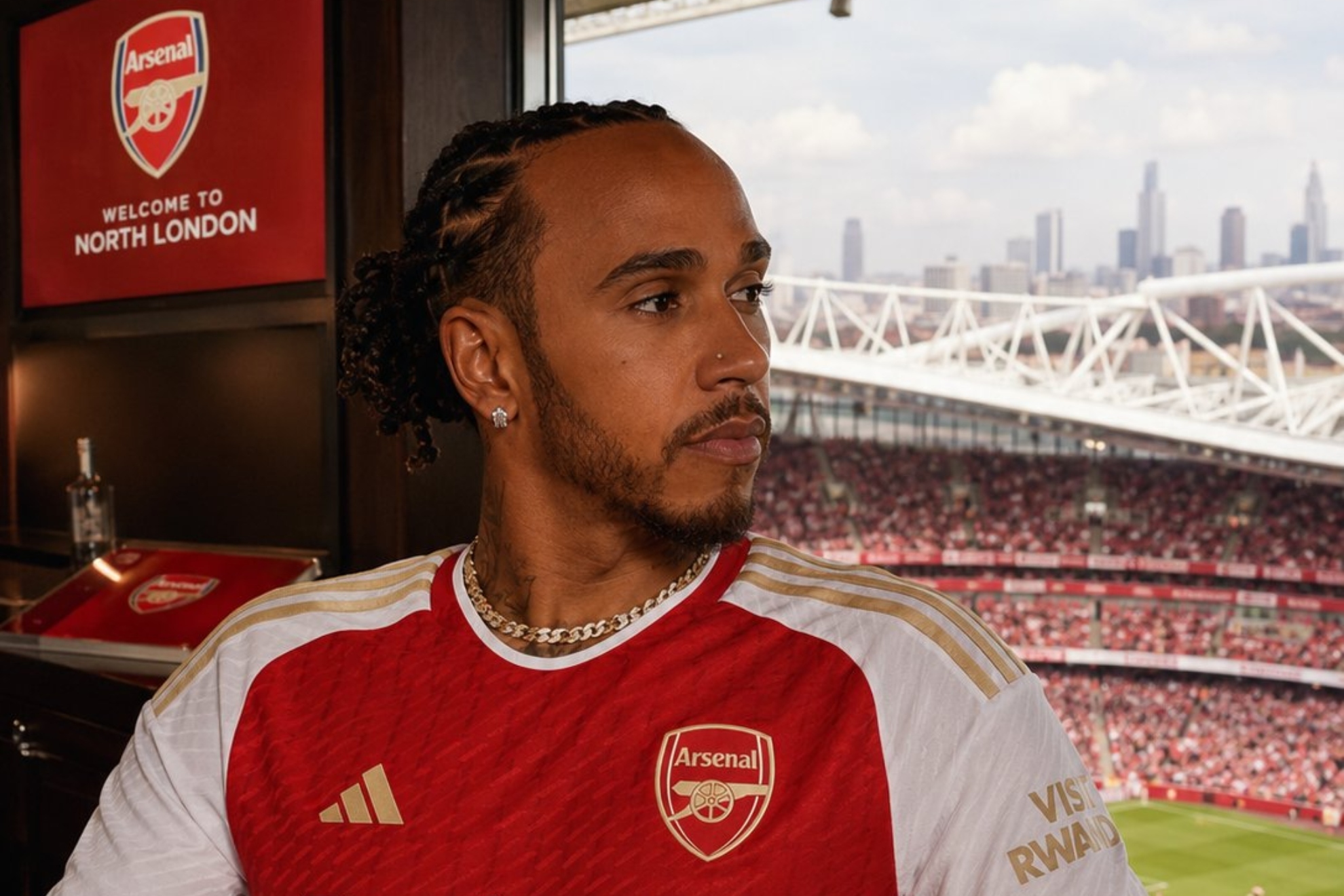 Hamilton celebra la Premier del Arsenal 22 años después