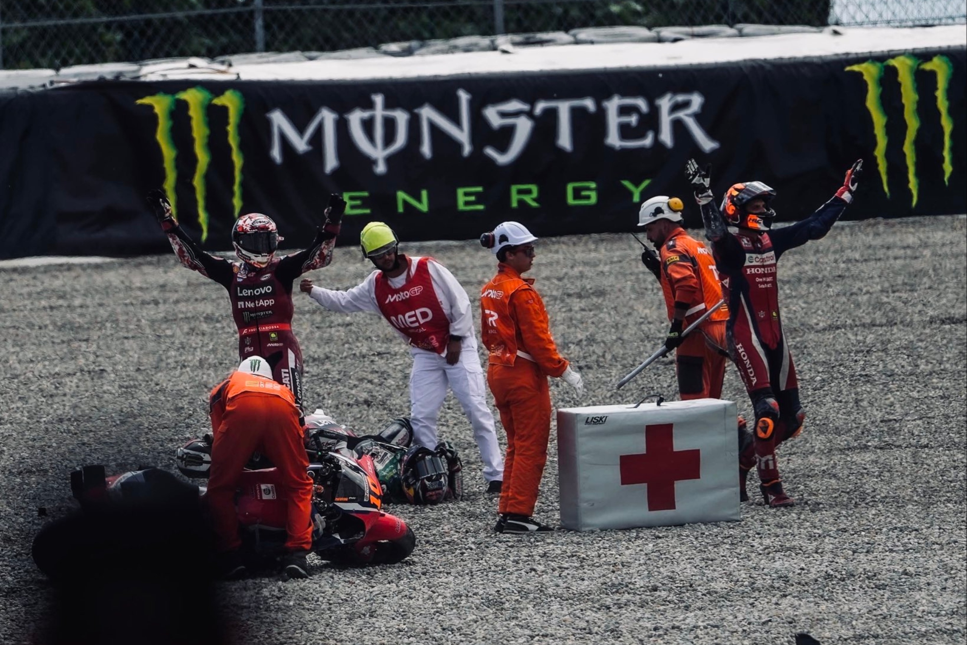 La tensión por los accidentes desde el box de Ducati: "Alguien nos salvó"