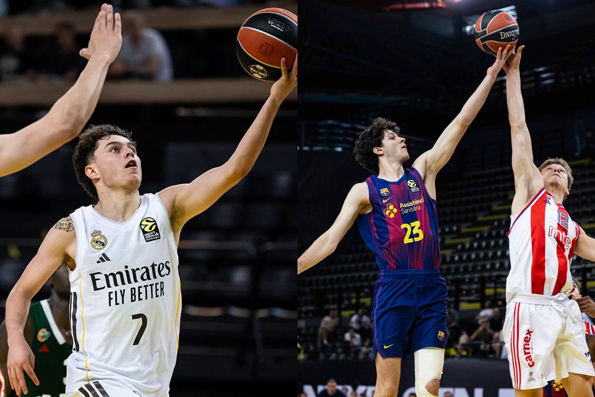 Inicios apabullantes del Madrid y del Barça en la Euroliga Junior