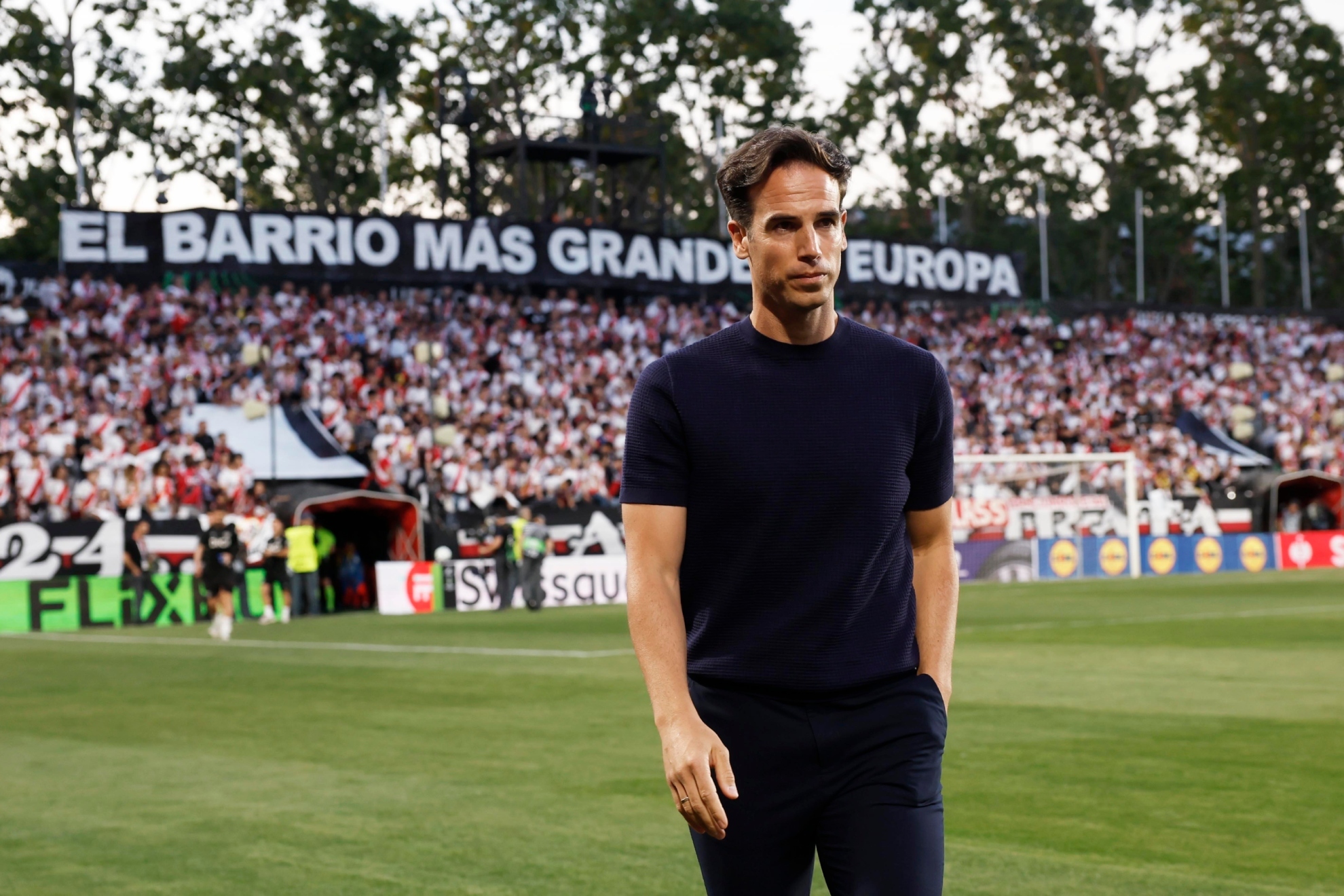 I�igo, durante un partido con el Rayo.