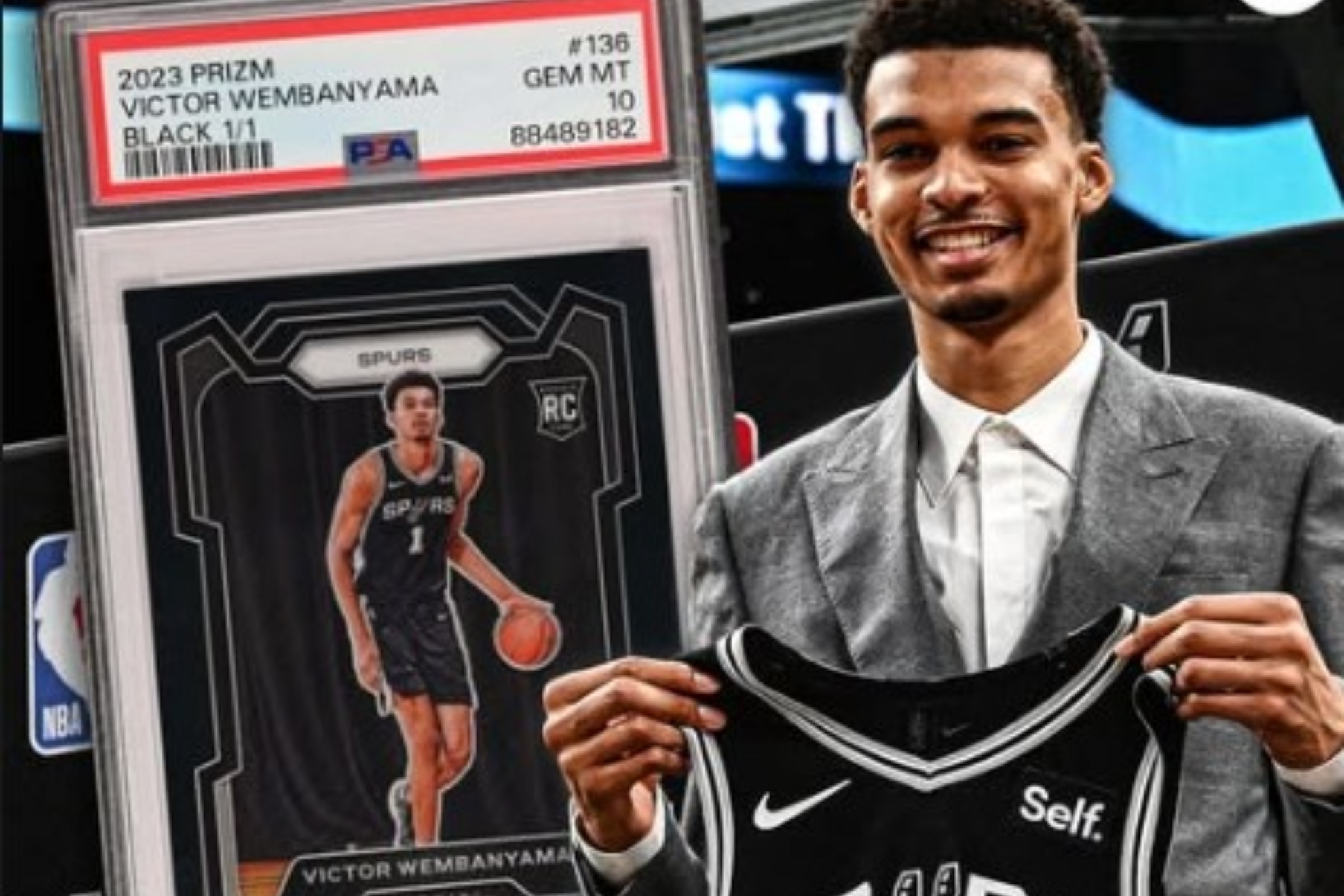 Pagan 5,11 millones por un cromo de Wembanyama en el año de su debut