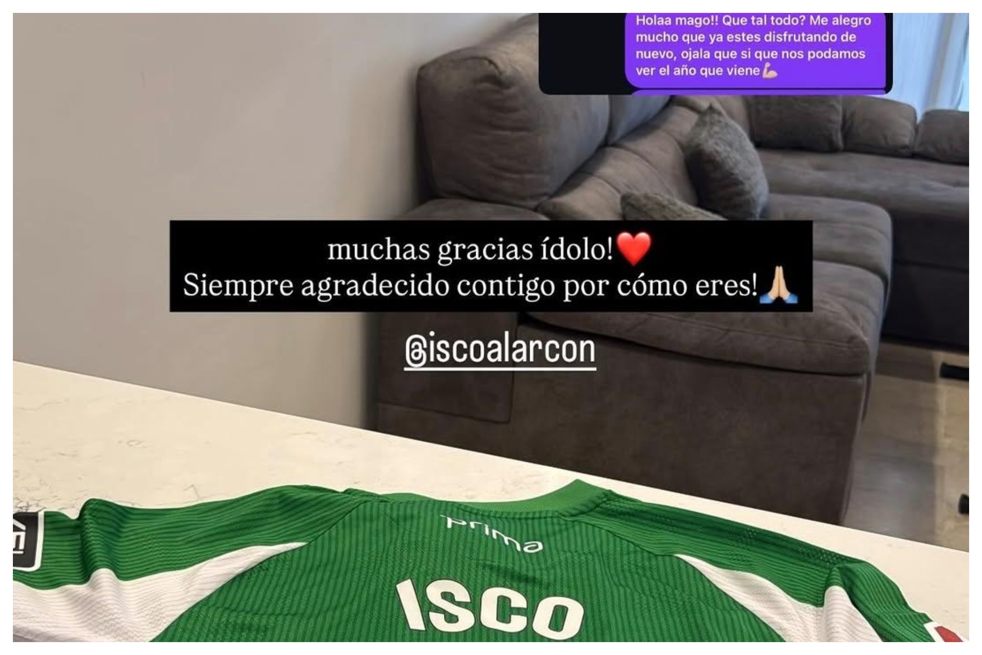Isco y un regalo más que especial para Larrubia... el 'mago' de Segunda