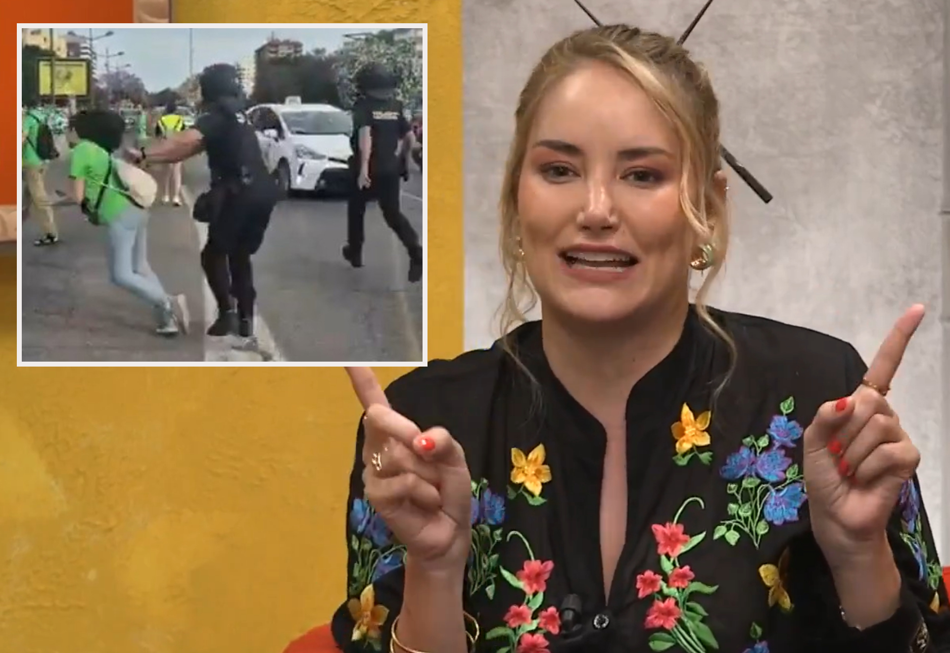 Alba Carrillo deja clara su opinión tras el empujón del agente de Policía a la manifestante de Valencia: “La educación no se toca”