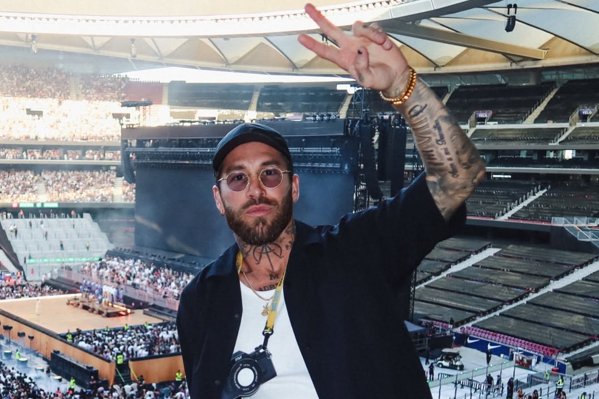 Sergio Ramos se rinde a Bad Bunny tras acudir a su sexto concierto en Madrid: “Todos mis respetos hacia ti”