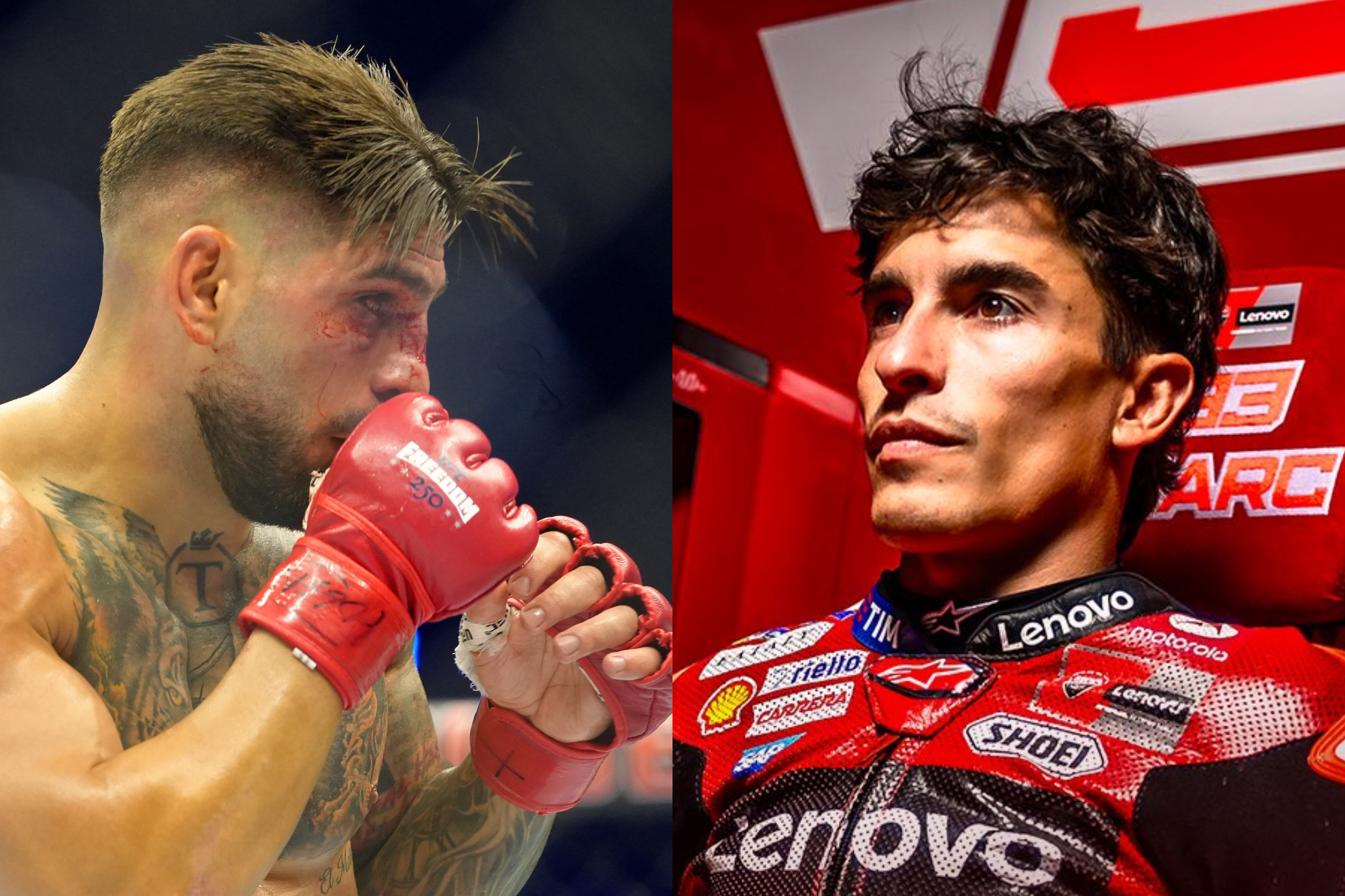Marc Márquez alienta a Topuria: "Cuando caes, el campeón demuestra por qué llegó allí"