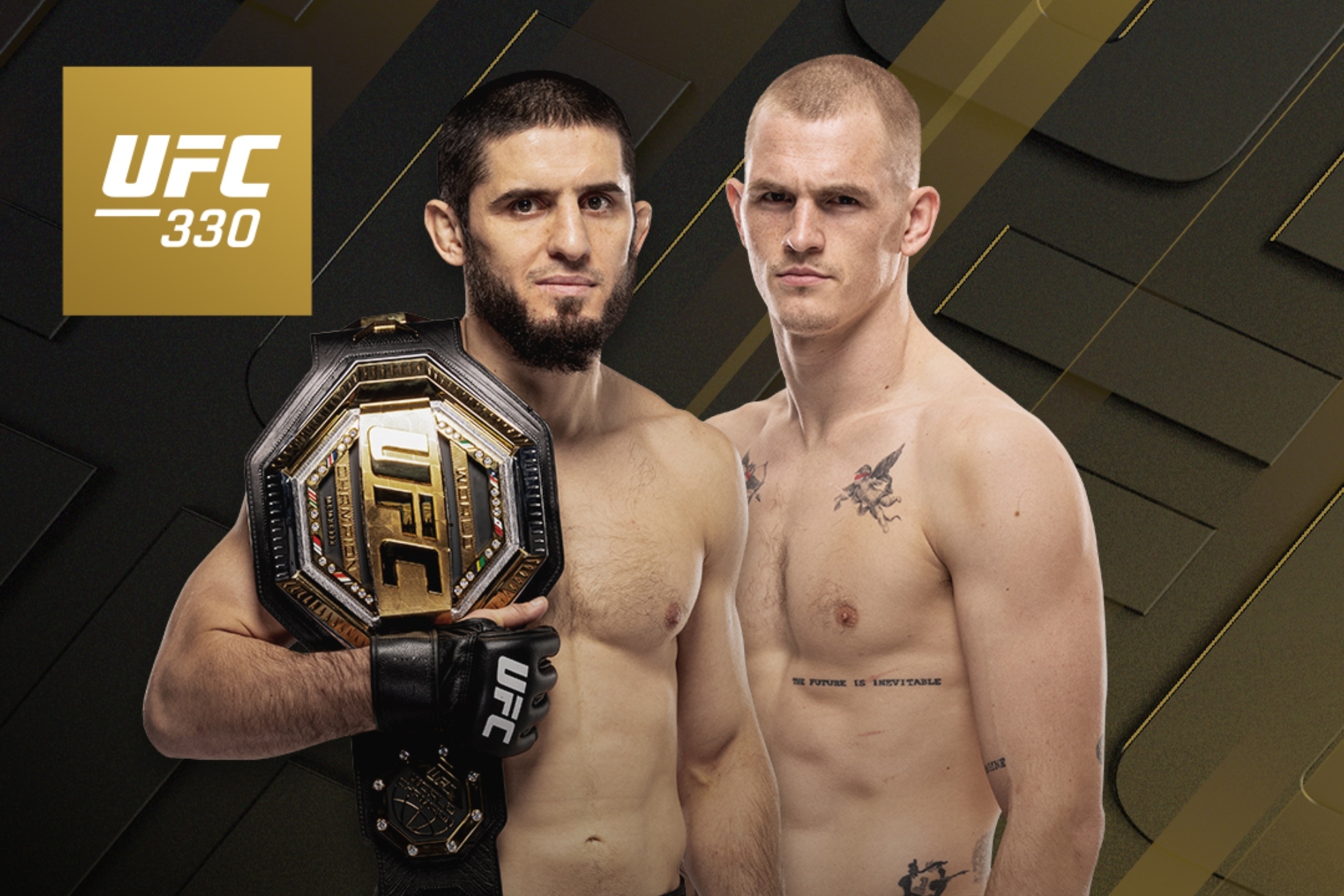 Cartel oficial de la pelea entre Makhachev y Garry.