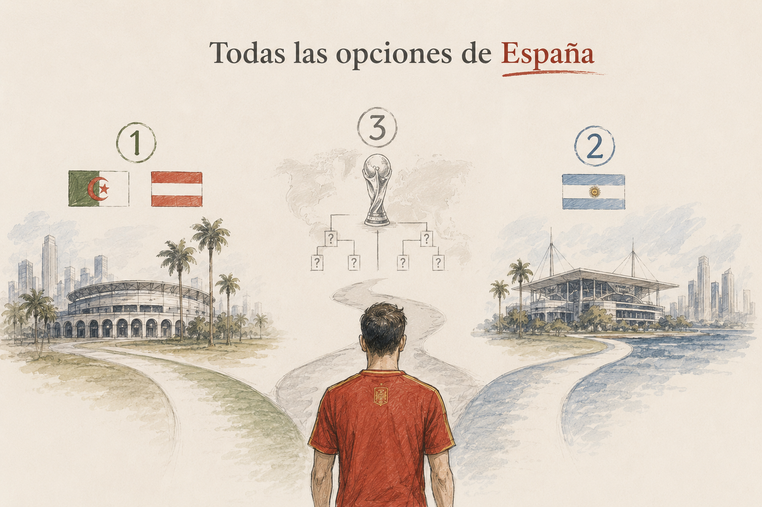 Todas las opciones España en dieciseisavos del Mundial: cuándo jugaría, horarios y posibles rivales