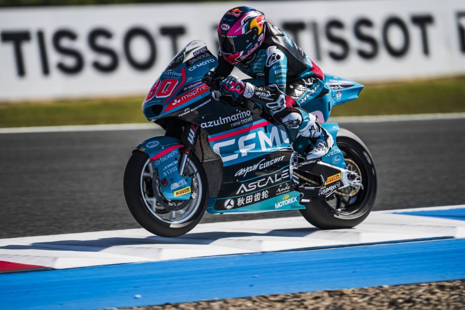 David Alonso repite en la pole de Moto2 y Guevara, delante de Manu González