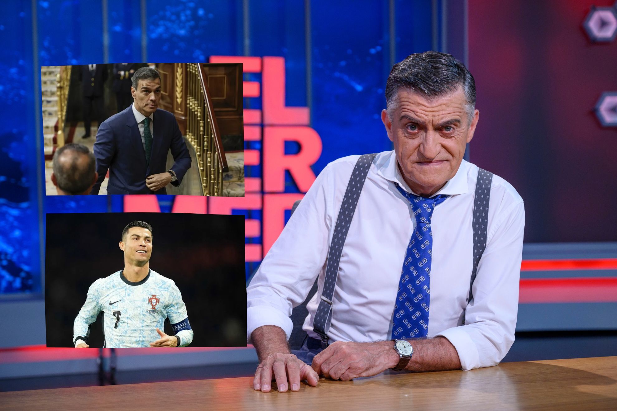 Wyoming compara Pedro Sánchez con Cristiano Ronaldo: "Los dos están en buena forma física y sus mujeres salen mucho en los medios"