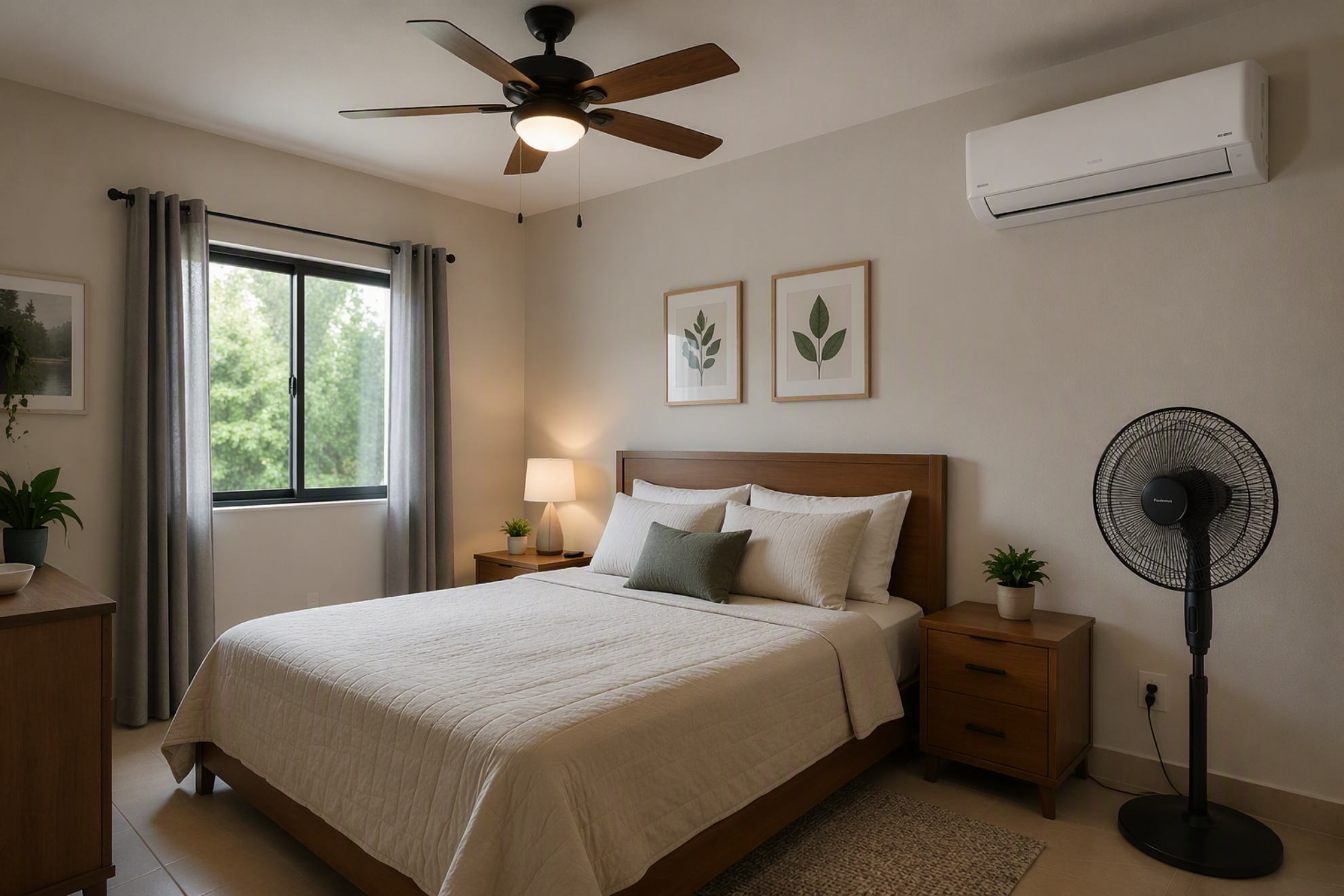 Aire acondicionado vs ventilador de techo: qué cuesta tenerlo encendido toda la noche por la ola de calor