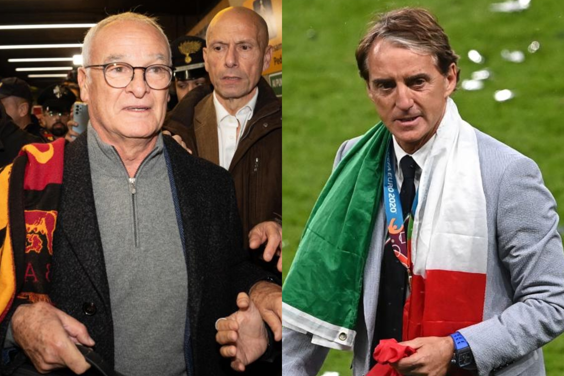 Mancini y Ranieri salen al rescate de Italia