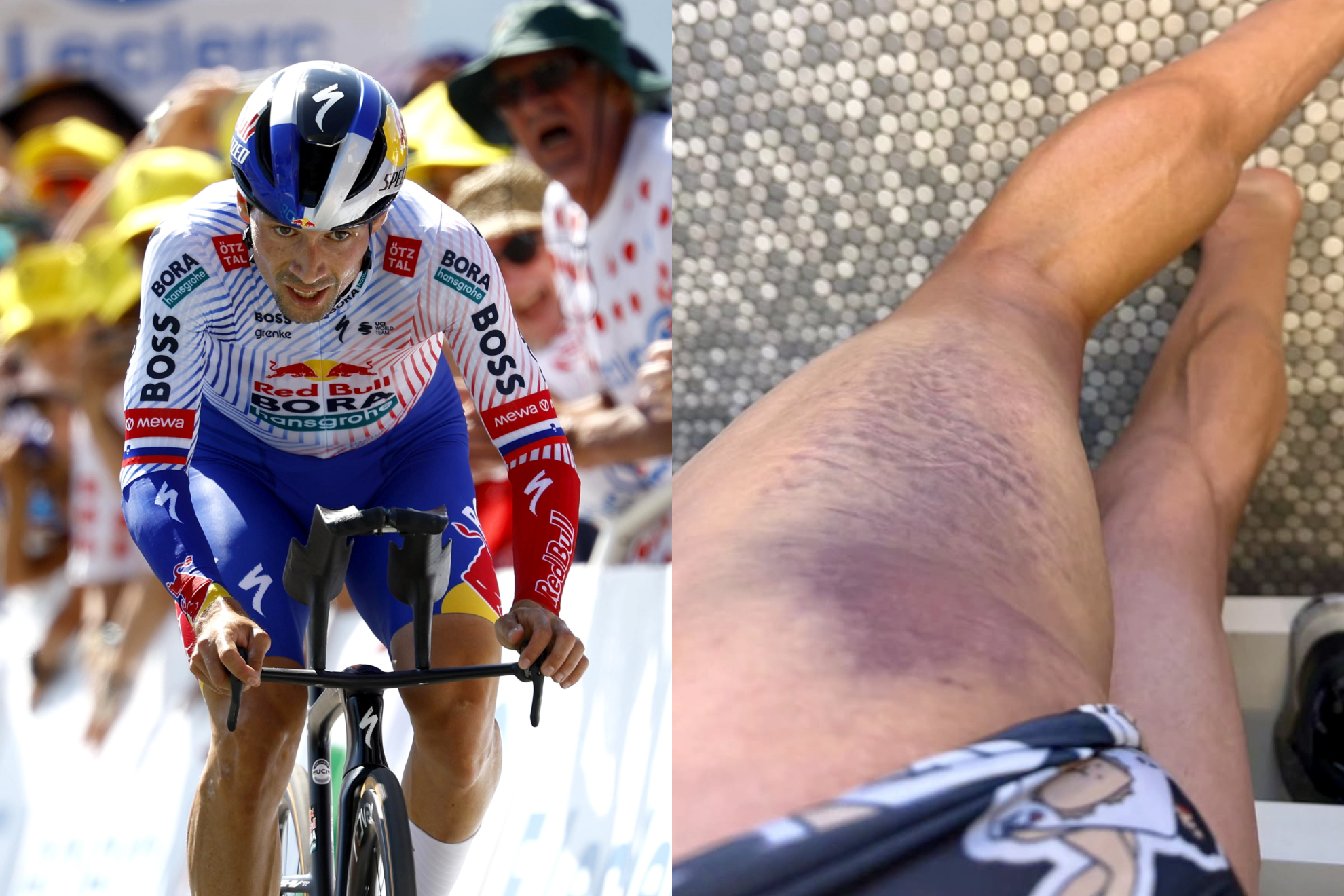 Roglic, atropellado por un coche: adiós a San Sebastián y a la Vuelta a Burgos