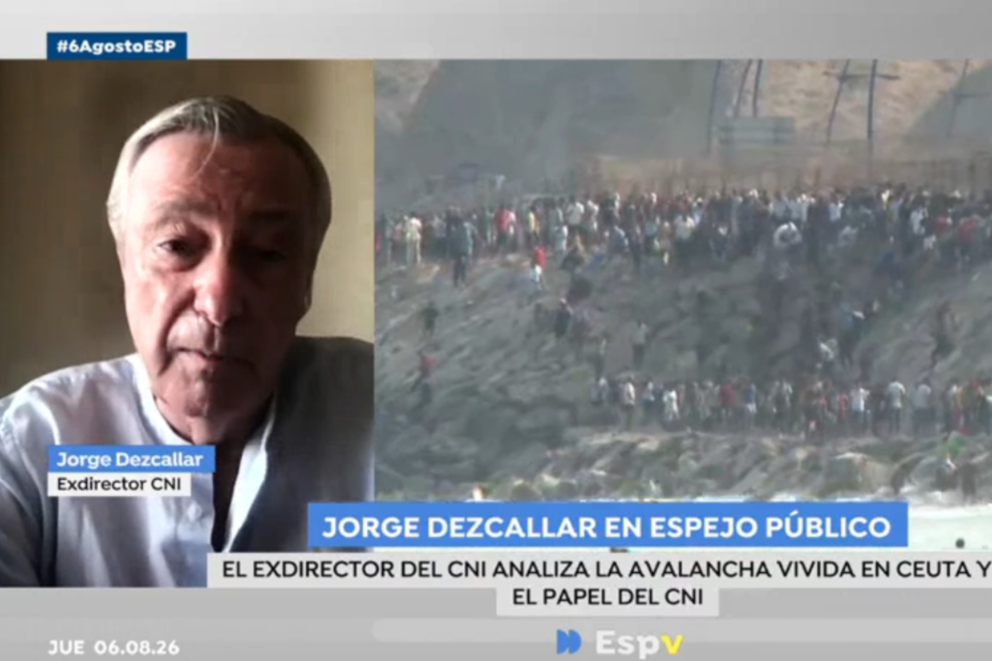 Jorge Dezcallar, exdirector del CNI, preocupado con la situación en Ceuta: “Si no ponemos medidas muy serias, esto se repetirá otra vez”