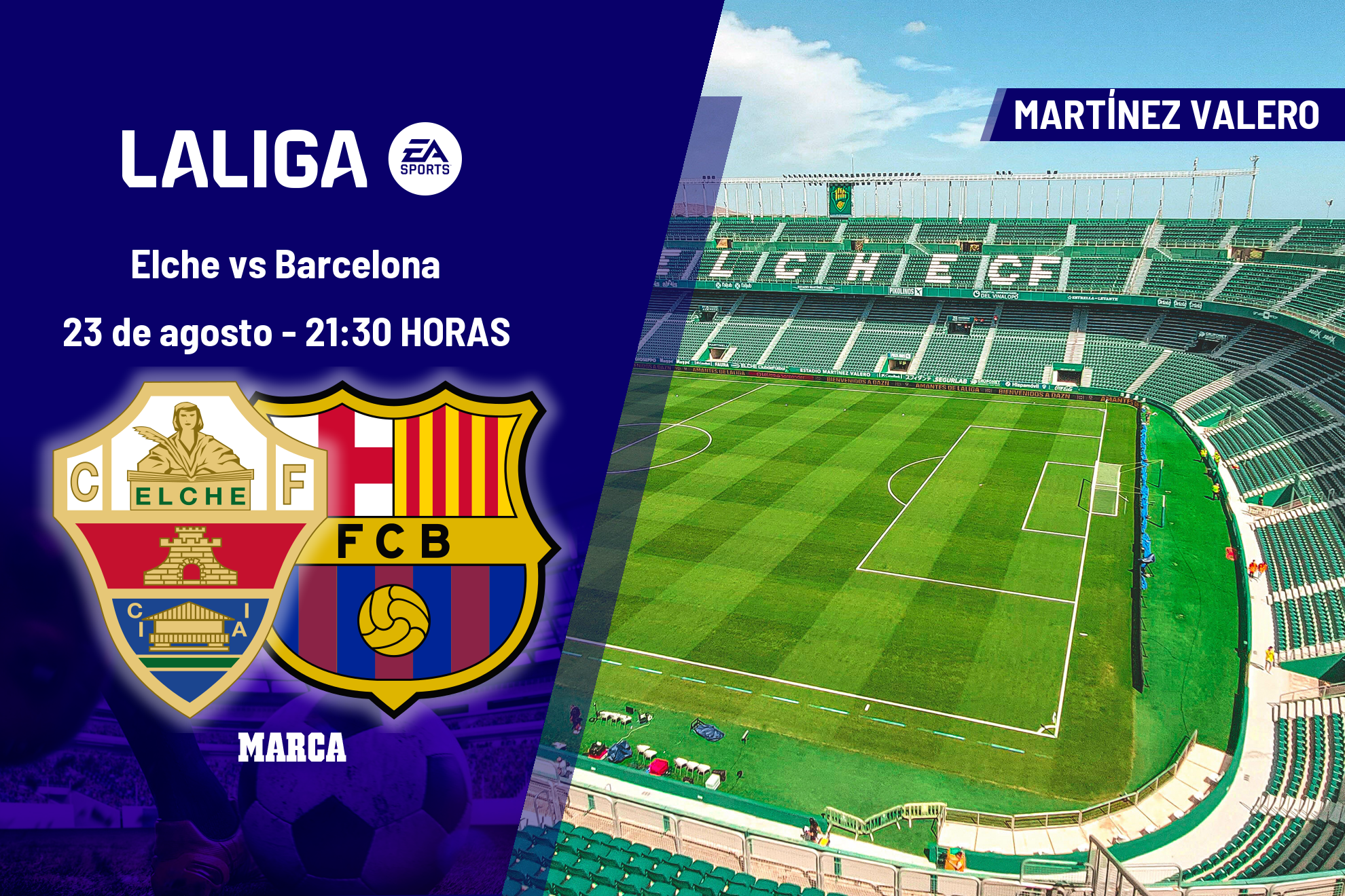 Elche - Barcelona: horario y dónde ver hoy en TV el partido de LALIGA EA Sports