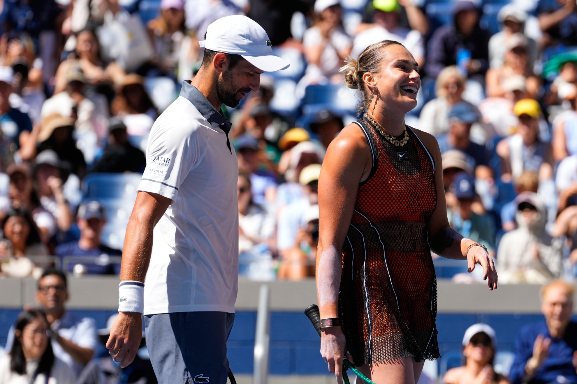 Djokovic y Sabalenka duran 49 minutos en el mixto del US Open
